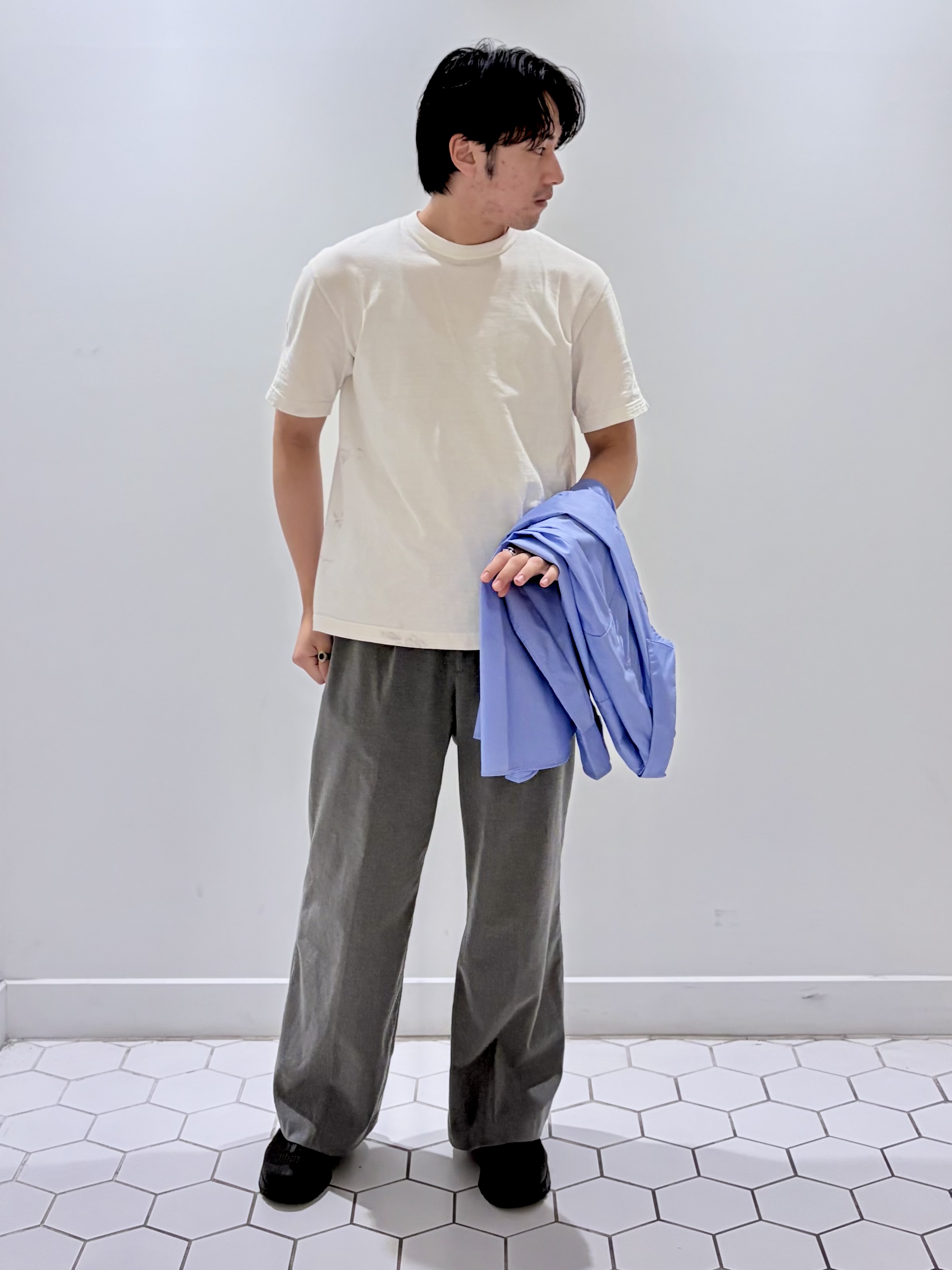 takeruさんの「Dessin｜コットンポリエステル ワイドシャツ」を使ったコーディネート