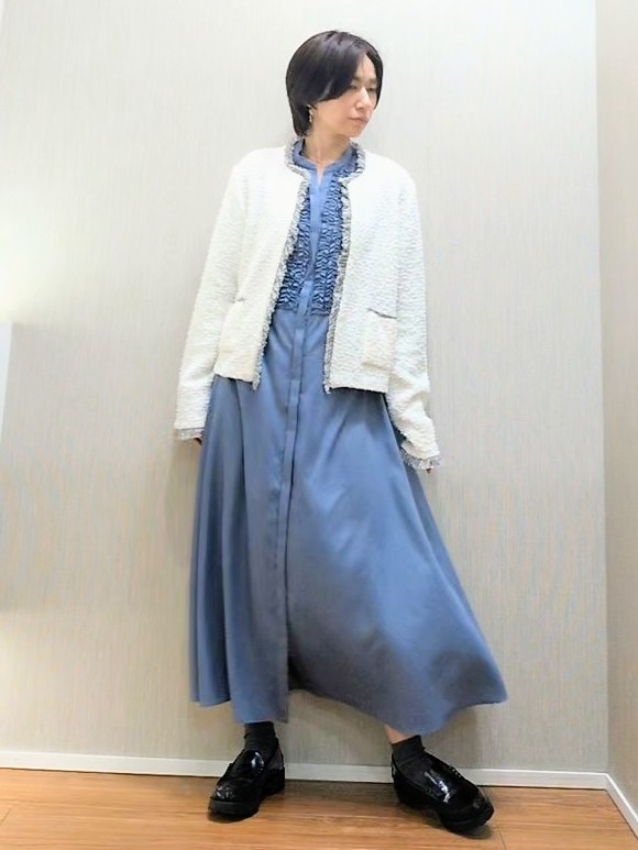ミズタさんの「UNTITLED｜【ジャケットライク/秋羽織り】ファンシーヤーンツイードニットカーディガン」を使ったコーディネート