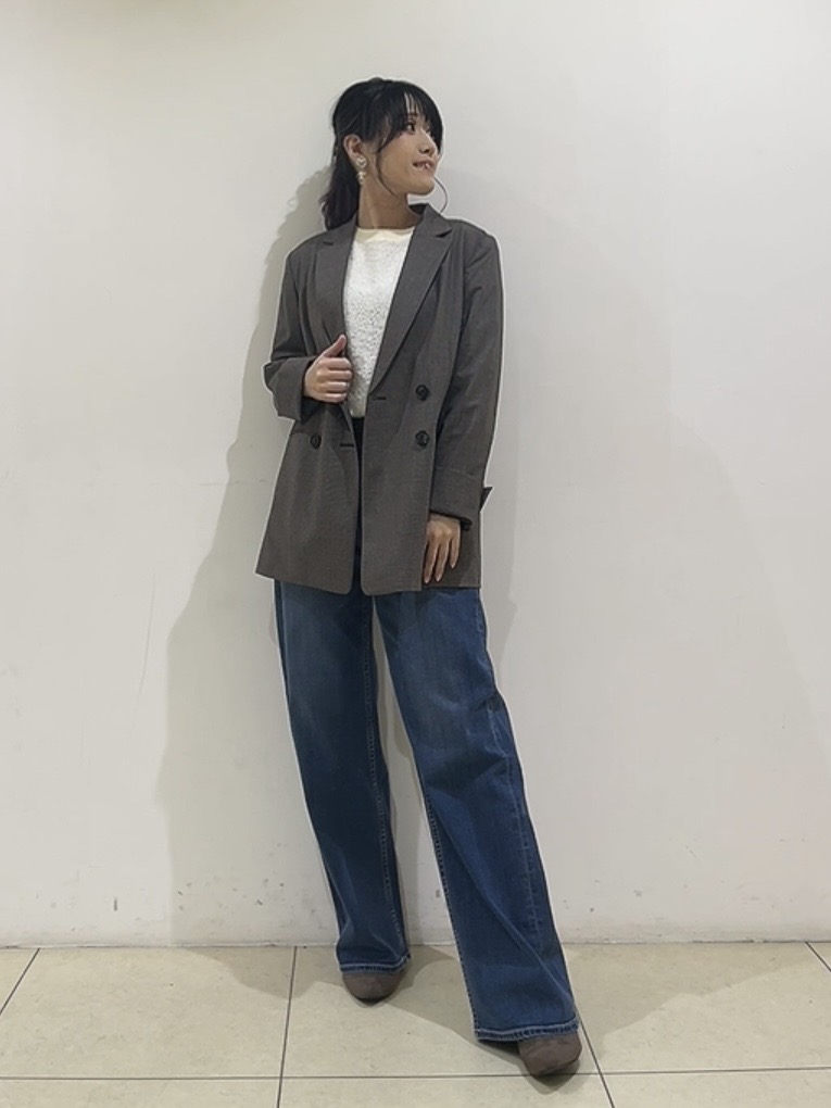 watanabeさんの「UNTITLED｜【セットアップ可/秋羽織り/お仕事スーツ】ウールブレンドダブルジャケット」を使ったコーディネート