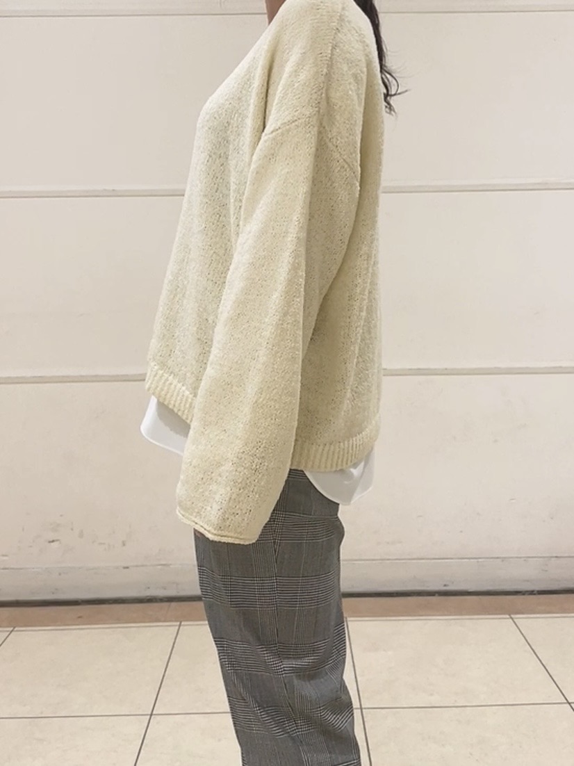 watanabeさんの「UNTITLED｜【洗える／程よいシアー感】凹凸素材ニット」を使ったコーディネート