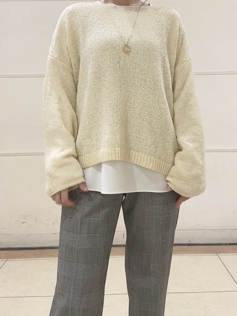 watanabeさんの「UNTITLED｜【洗える／程よいシアー感】凹凸素材ニット」を使ったコーディネート