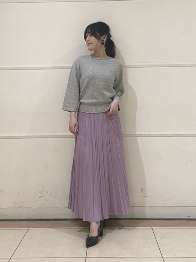 watanabeさんの「UNTITLED｜【アンサンブル可/手洗い可】杢調プルオーバーニット」を使ったコーディネート