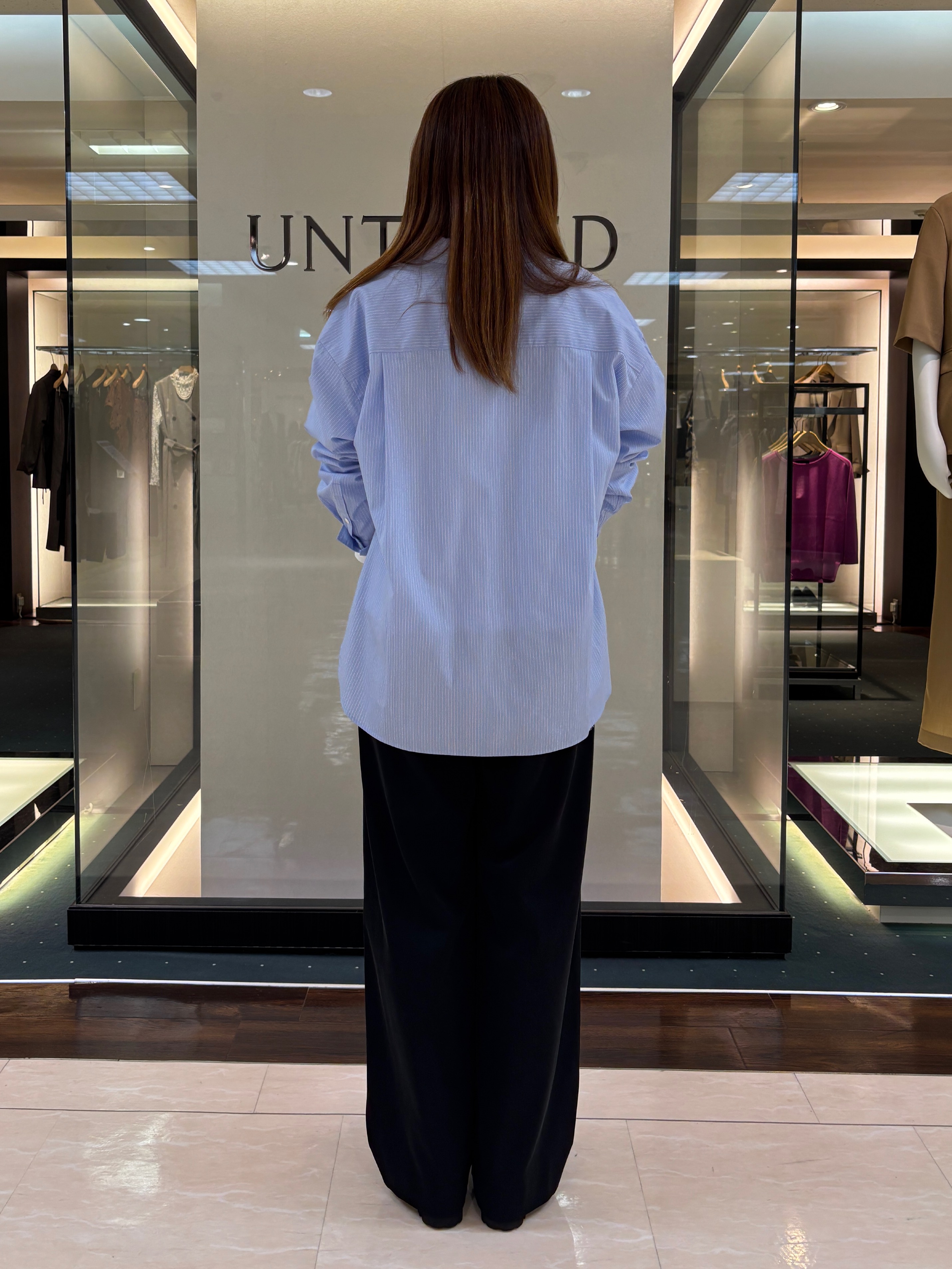 SaKiさんの「UNTITLED｜【6色展開/コットン100】カラーベーシックシャツ」を使ったコーディネート