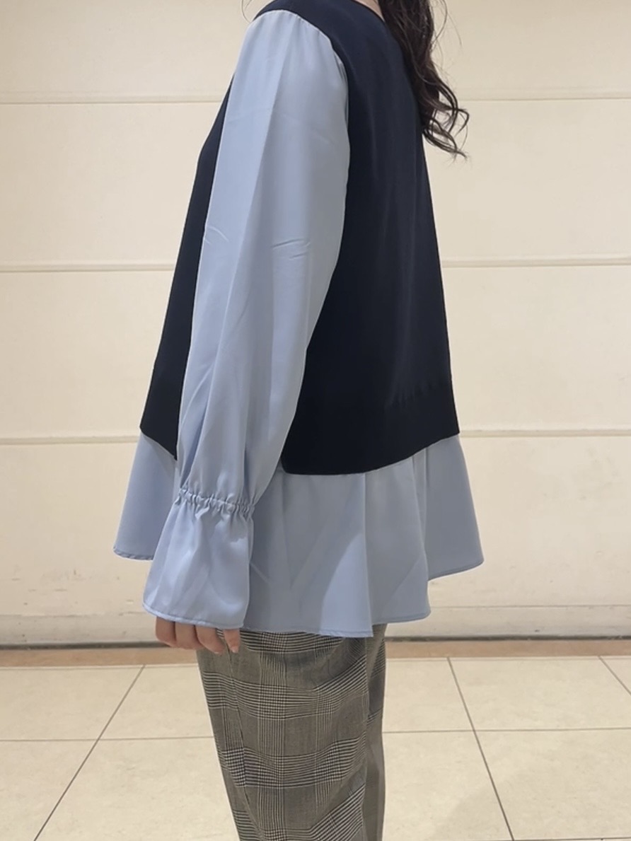 watanabeさんの「UNTITLED｜【洗える／1枚でコーデ完成】重ね着風ニットトップス」を使ったコーディネート