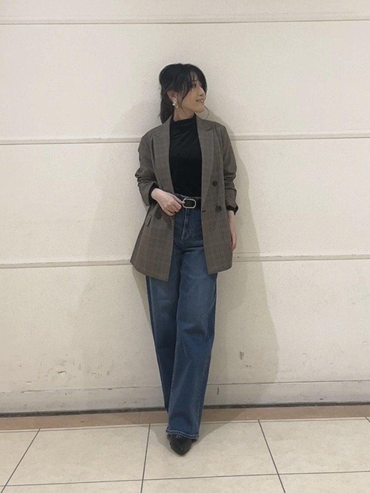 watanabeさんの「UNTITLED｜【洗濯機OK／ストレッチ◎】秋はじめのダブルジャケット」を使ったコーディネート