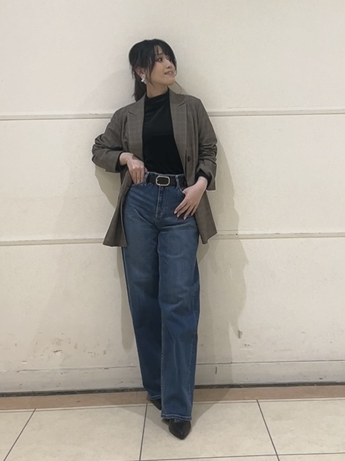 watanabeさんの「UNTITLED｜【洗濯機OK／ストレッチ◎】秋はじめのダブルジャケット」を使ったコーディネート