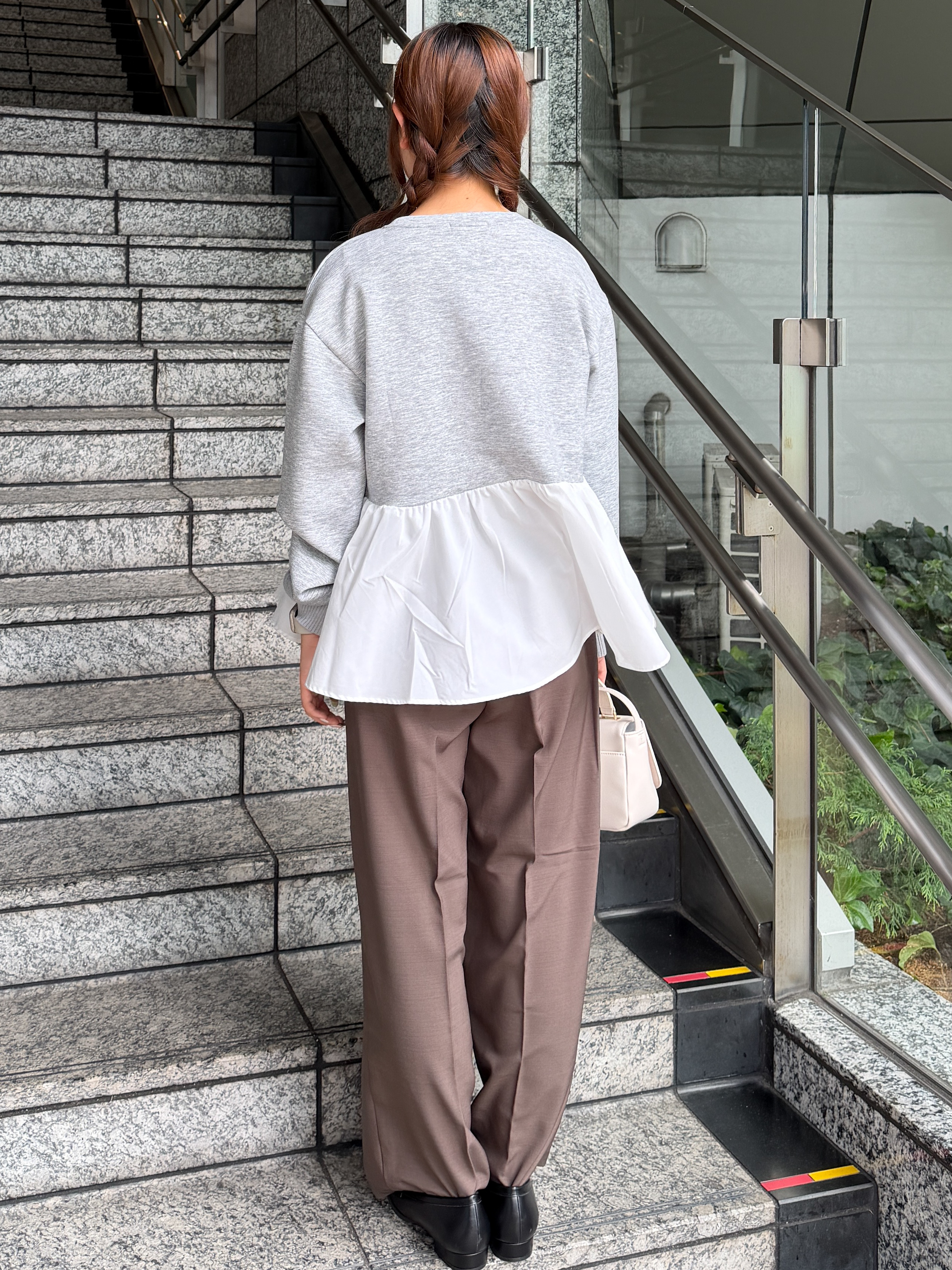 HANNAさんの「OPAQUE.CLIP｜ペプラムドッキングトップス【洗濯機OK】」を使ったコーディネート