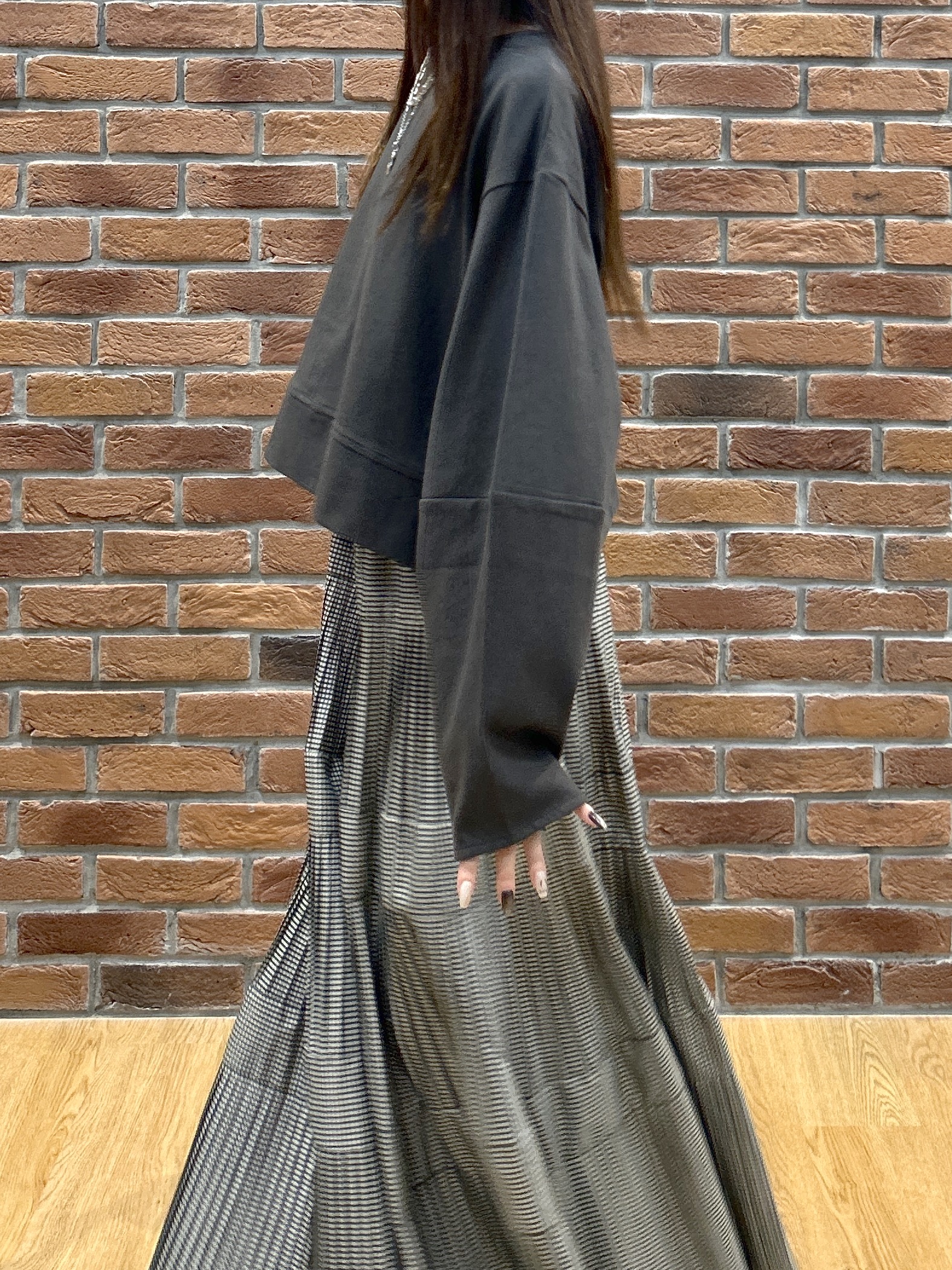 Renoさんの「INDIVI｜ロングスリーブフォルムカットソー【洗える】」を使ったコーディネート
