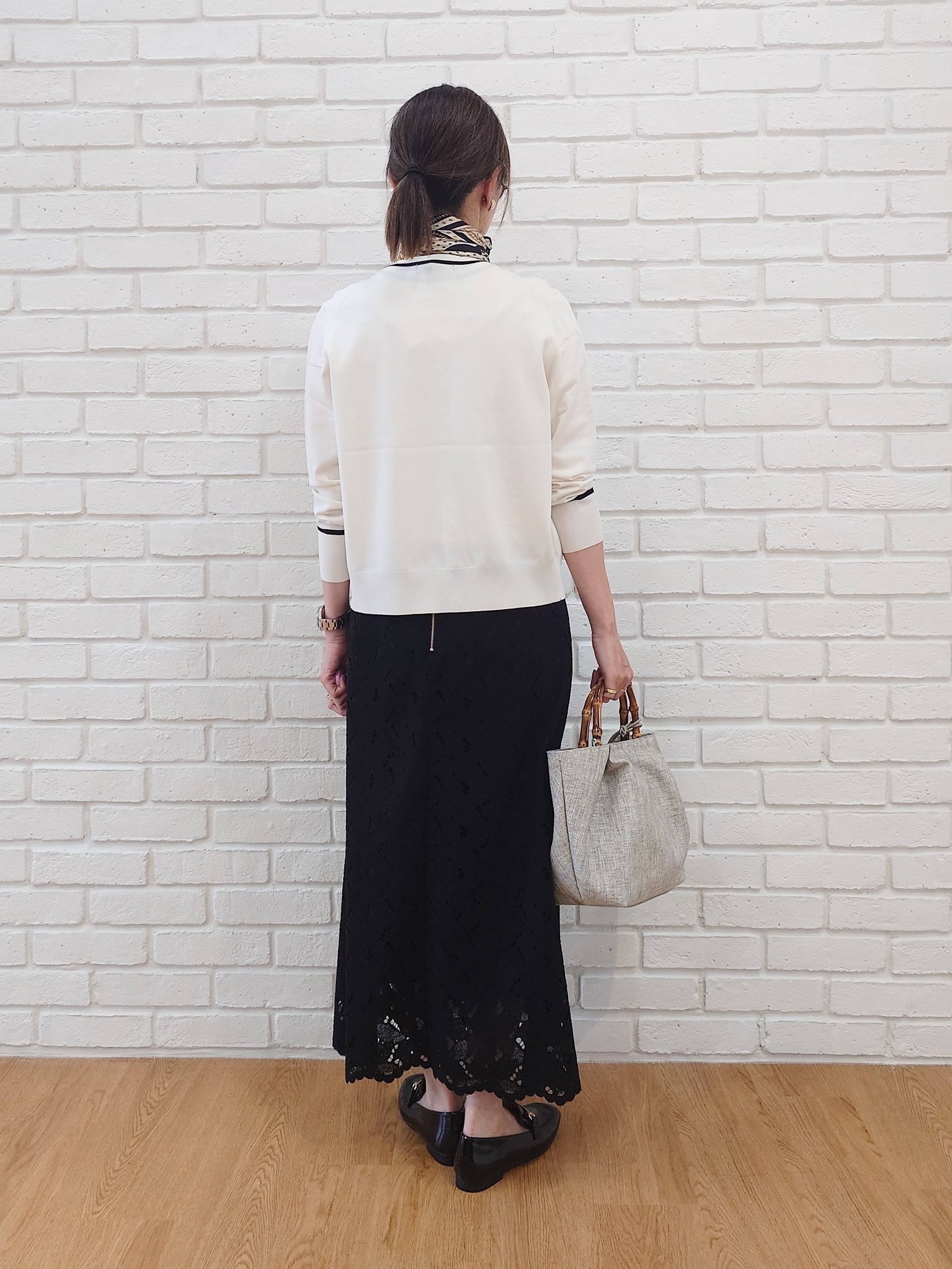MUTSUKOさんの「UNTITLED｜【アンサンブル可能/秋羽織り】コンパクトニットカーディガン」を使ったコーディネート