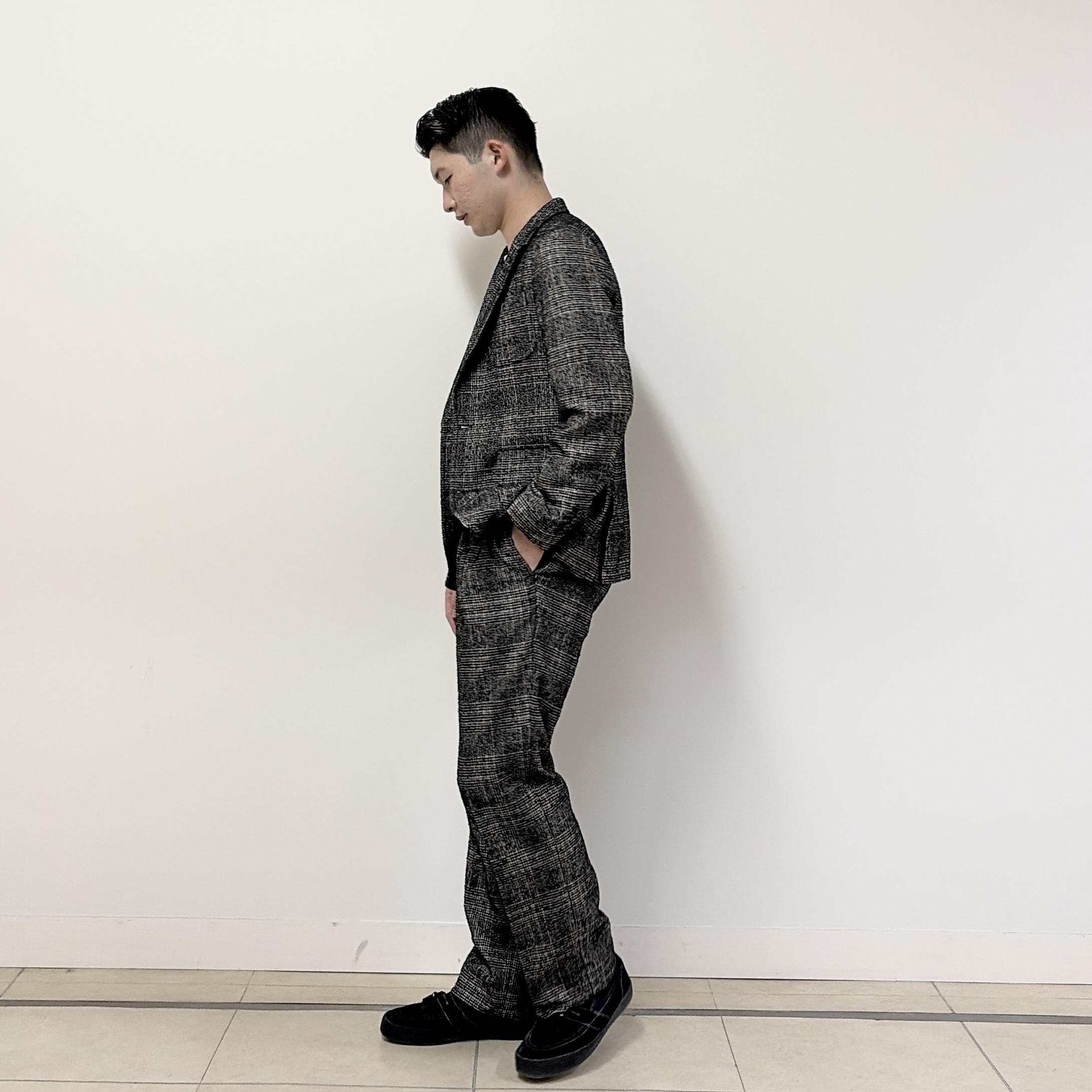 千葉亮太さんの「DRESSTERIOR｜【セットアップ可】ループグレンチェック リラックスジャケット」を使ったコーディネート