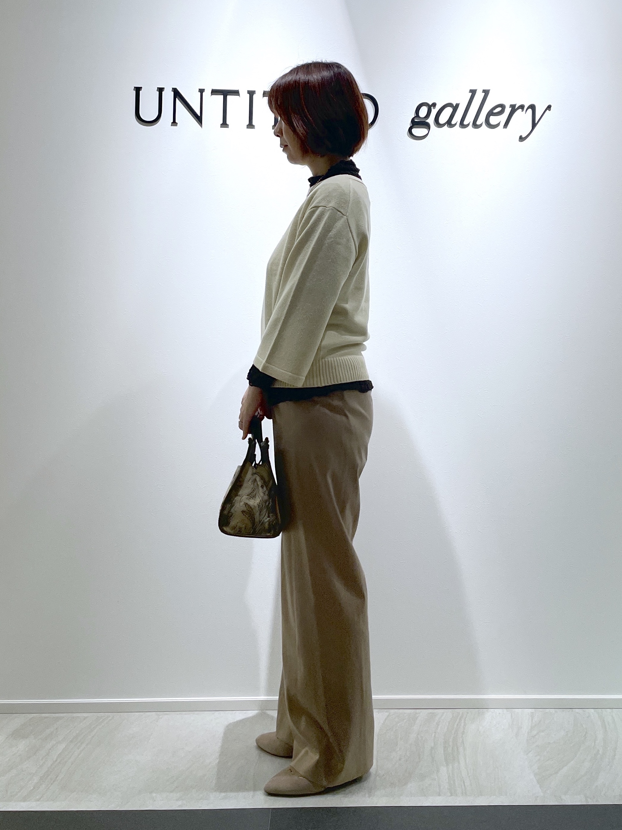 hanaさんの「UNTITLED｜【アンサンブル可/手洗い可】杢調プルオーバーニット」を使ったコーディネート