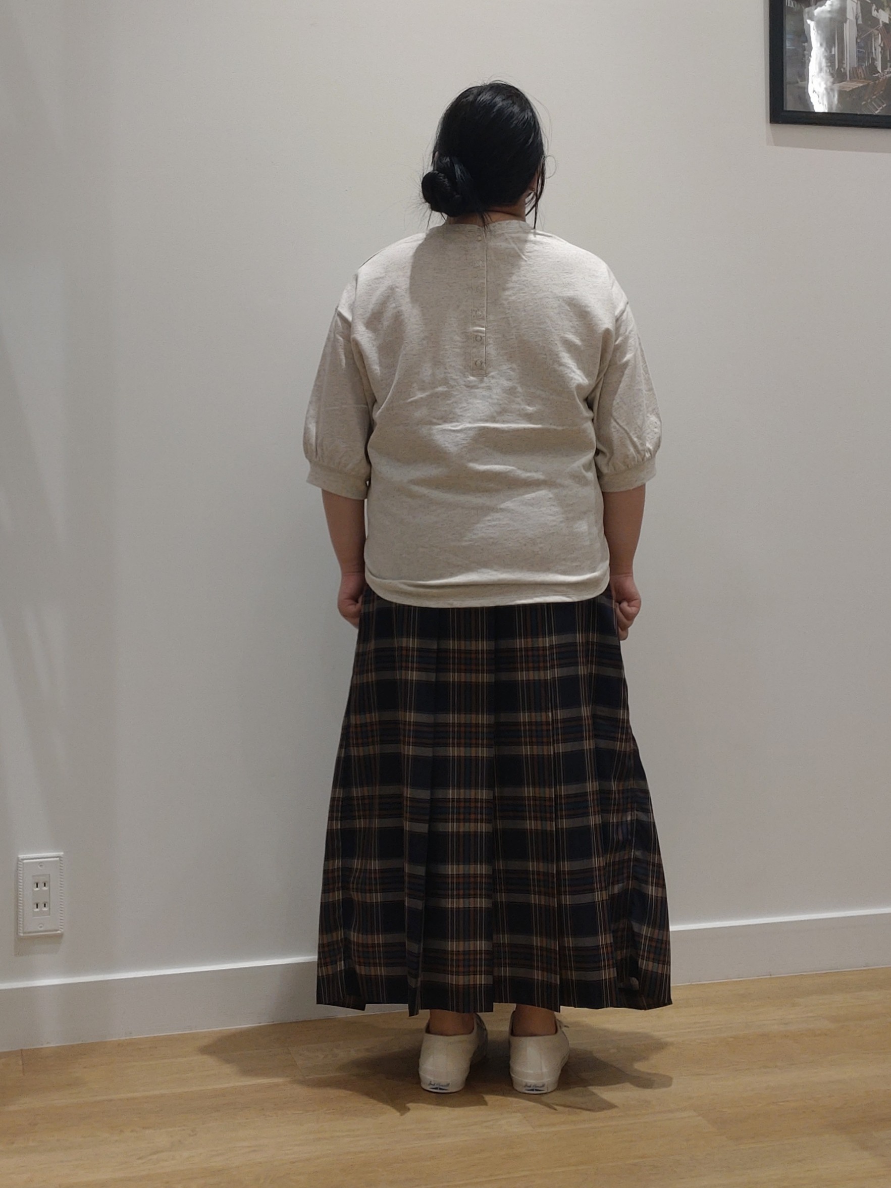 yuzuhaさんの「Dessin｜【高レビュー/洗える/XS-L】バックヘンリーミニ裏毛 5分袖」を使ったコーディネート