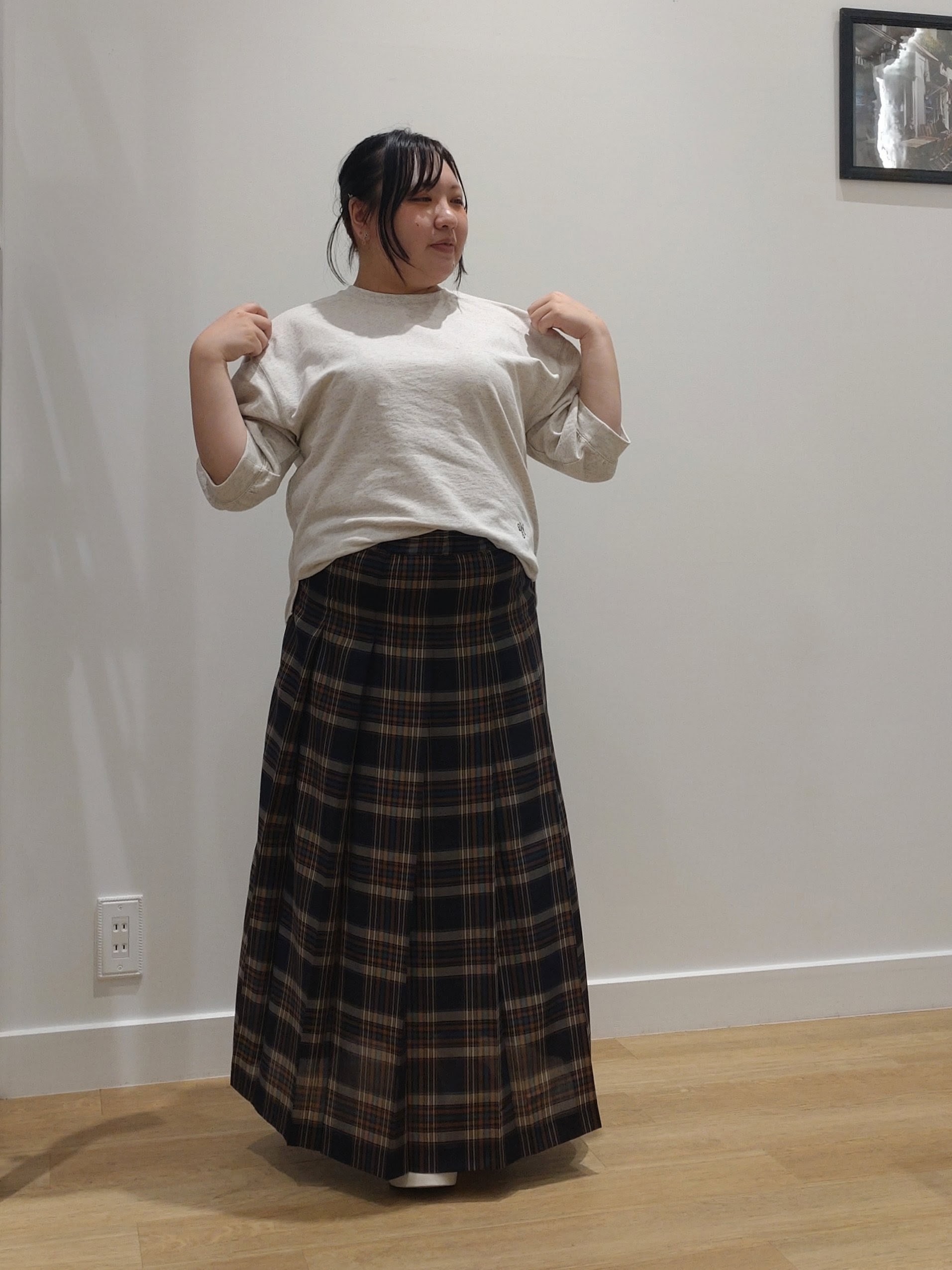 yuzuhaさんの「Dessin｜【高レビュー/洗える/XS-L】バックヘンリーミニ裏毛 5分袖」を使ったコーディネート