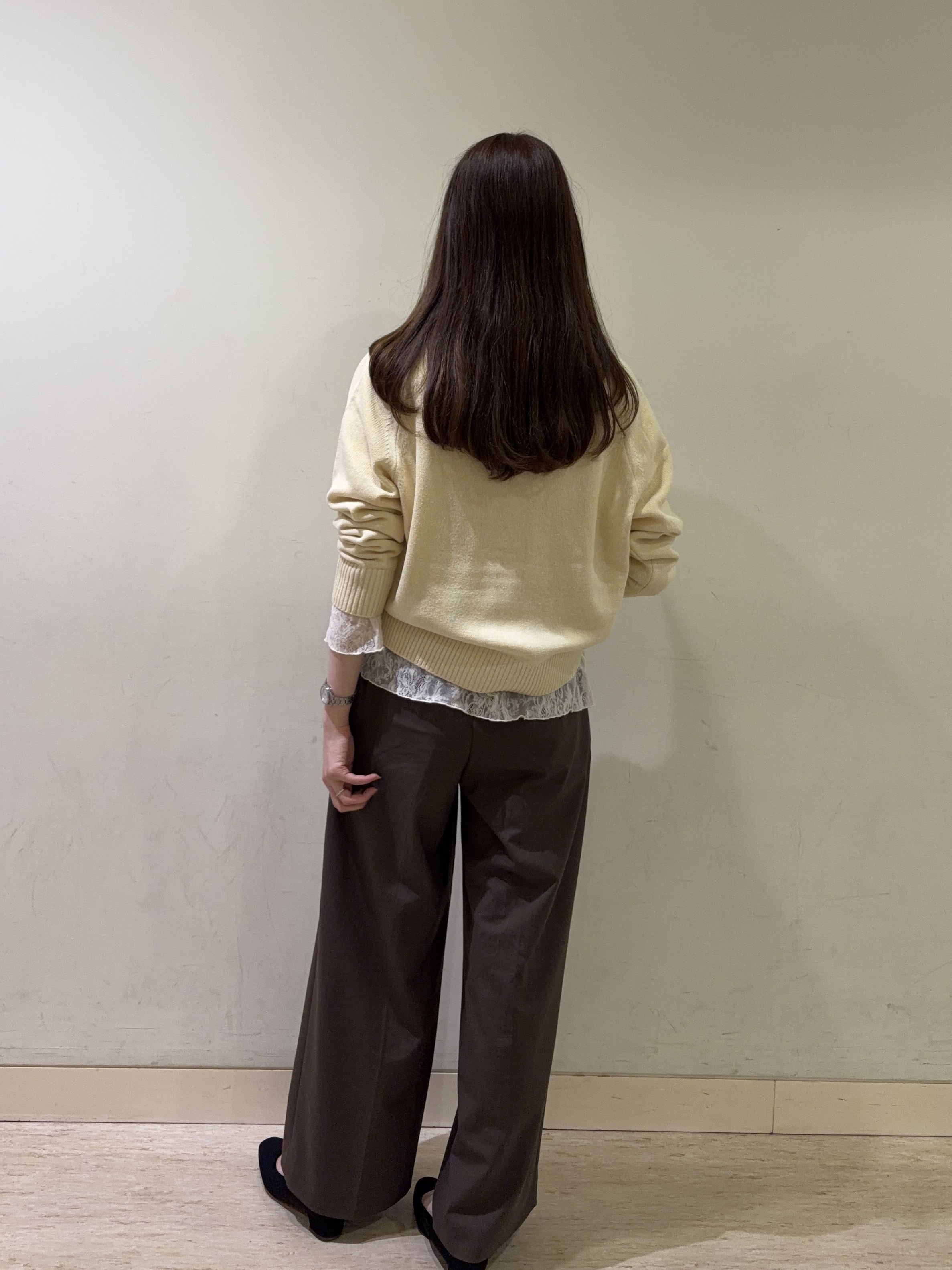 mayuさんの「UNTITLED｜【アンサンブル可/秋羽織り】杢調ジップカーディガン」を使ったコーディネート