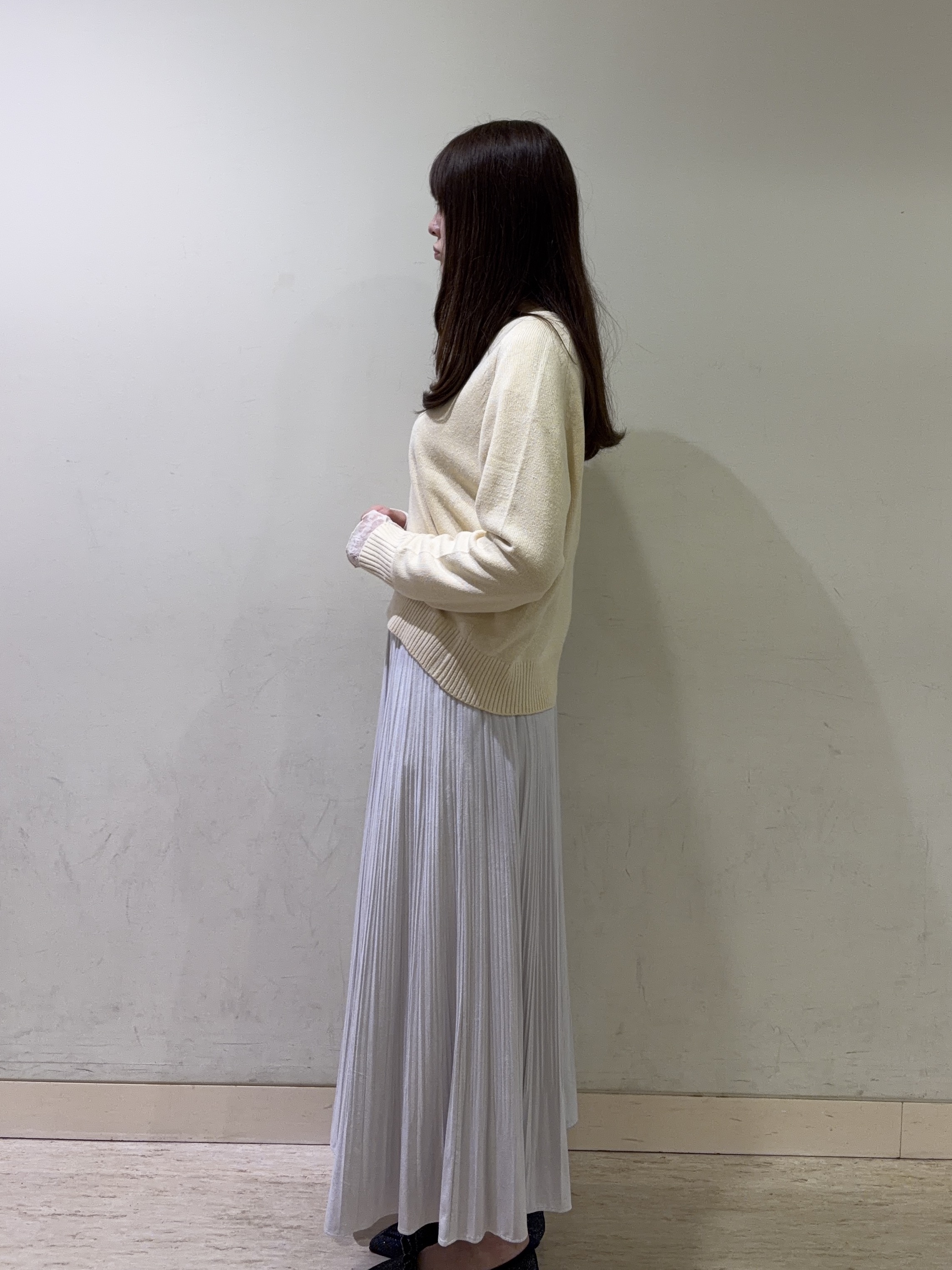 mayuさんの「UNTITLED｜【アンサンブル可/秋羽織り】杢調ジップカーディガン」を使ったコーディネート