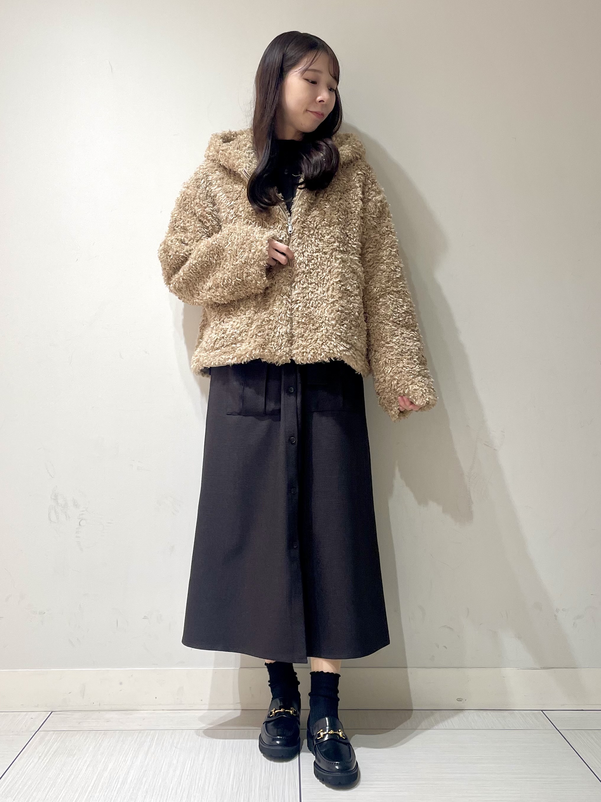 ことさんの「DRESSTERIOR｜プードルボアパーカー」を使ったコーディネート