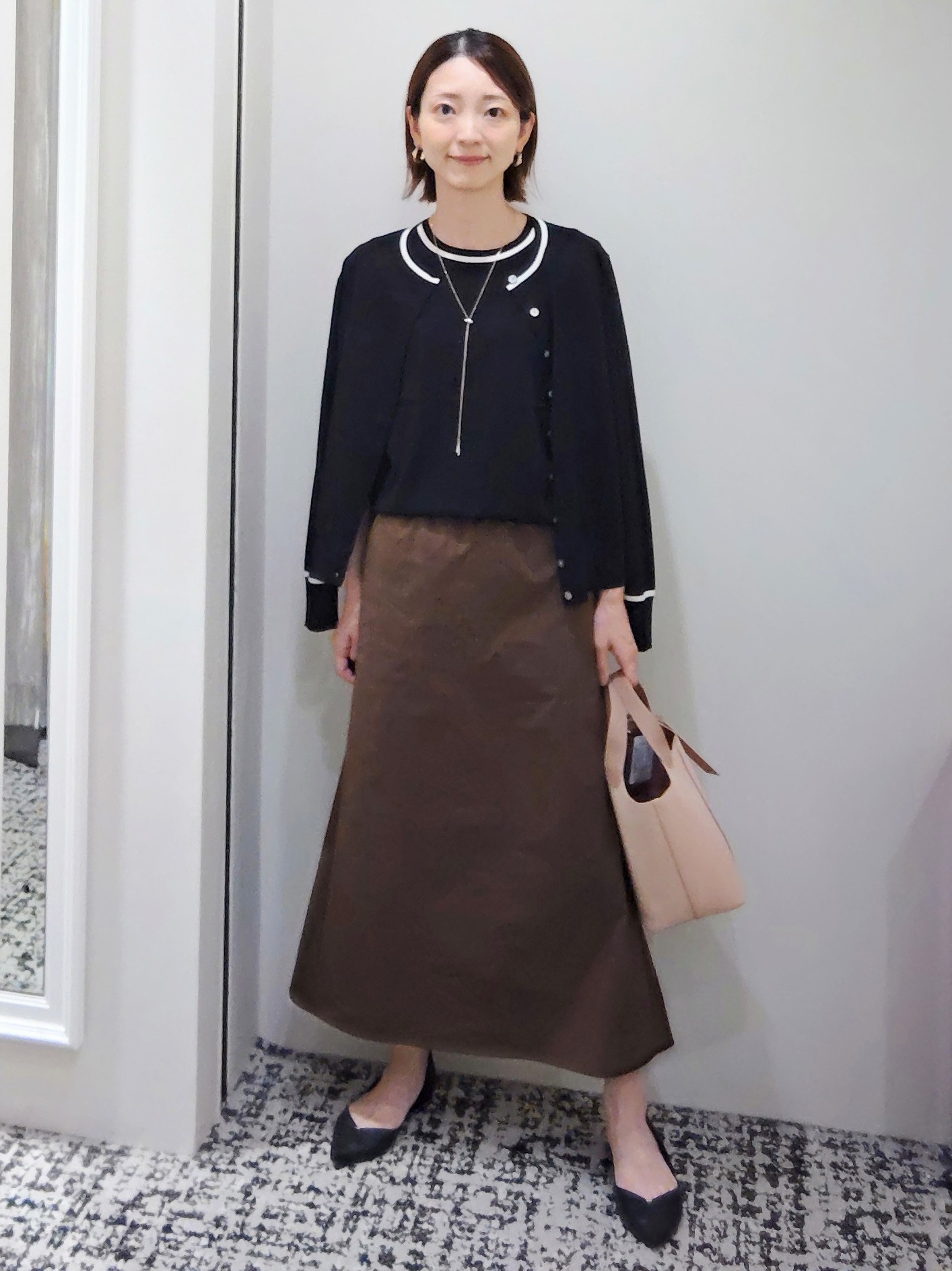 terumiさんの「UNTITLED｜【アンサンブル可能/秋羽織り】コンパクトニットカーディガン」を使ったコーディネート