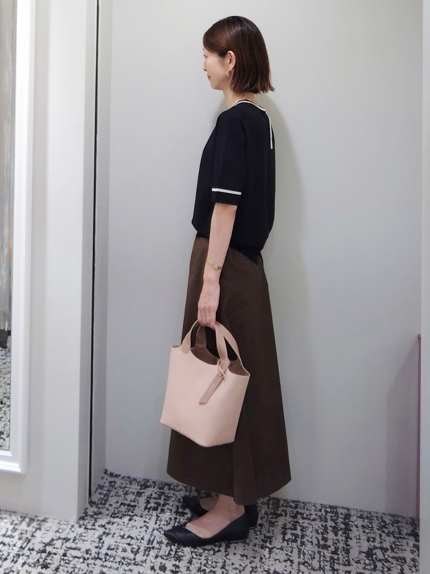 terumiさんの「UNTITLED｜【アンサンブル可能/秋羽織り】コンパクトニットカーディガン」を使ったコーディネート