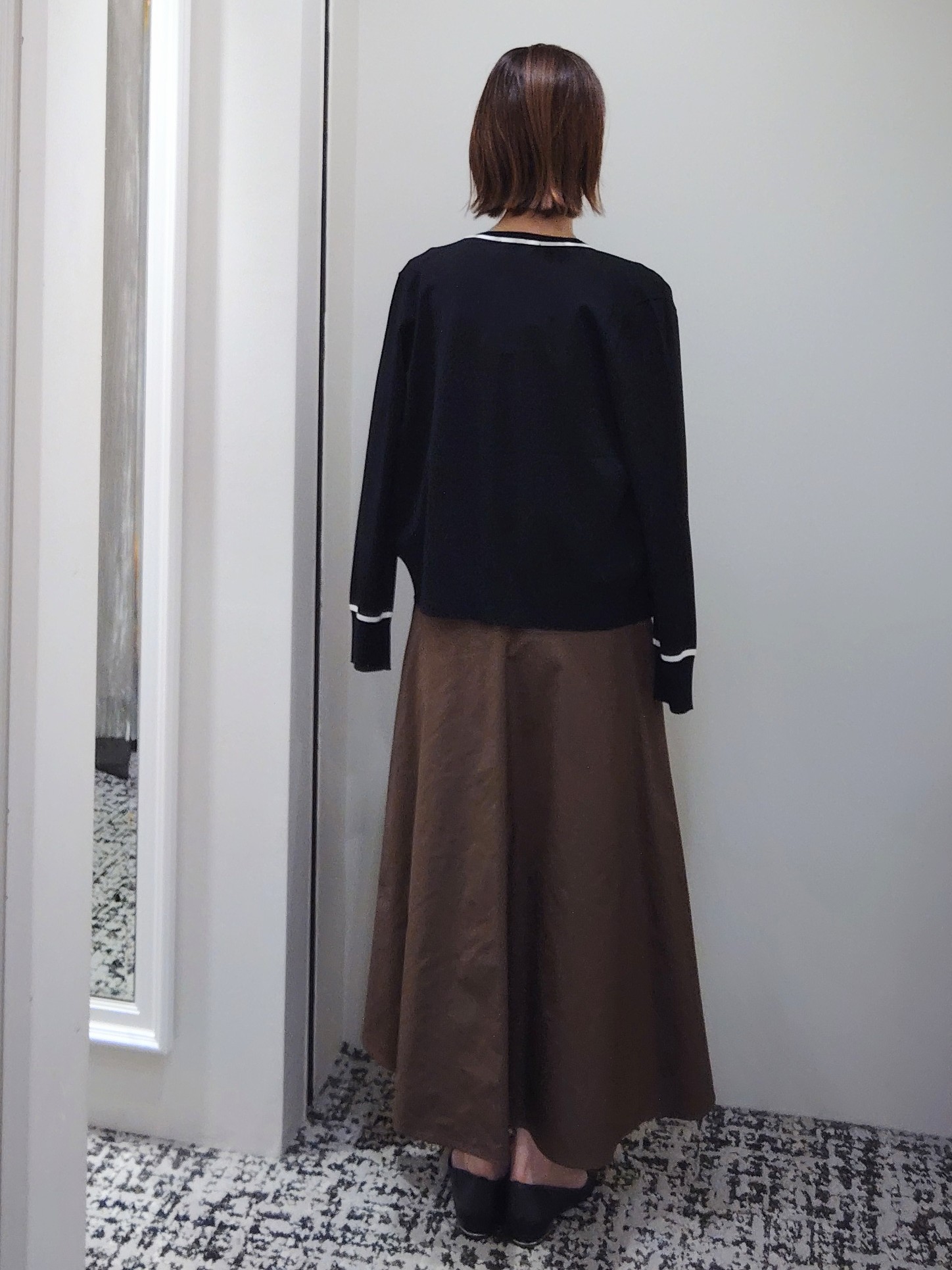 terumiさんの「UNTITLED｜【アンサンブル可能/秋羽織り】コンパクトニットカーディガン」を使ったコーディネート