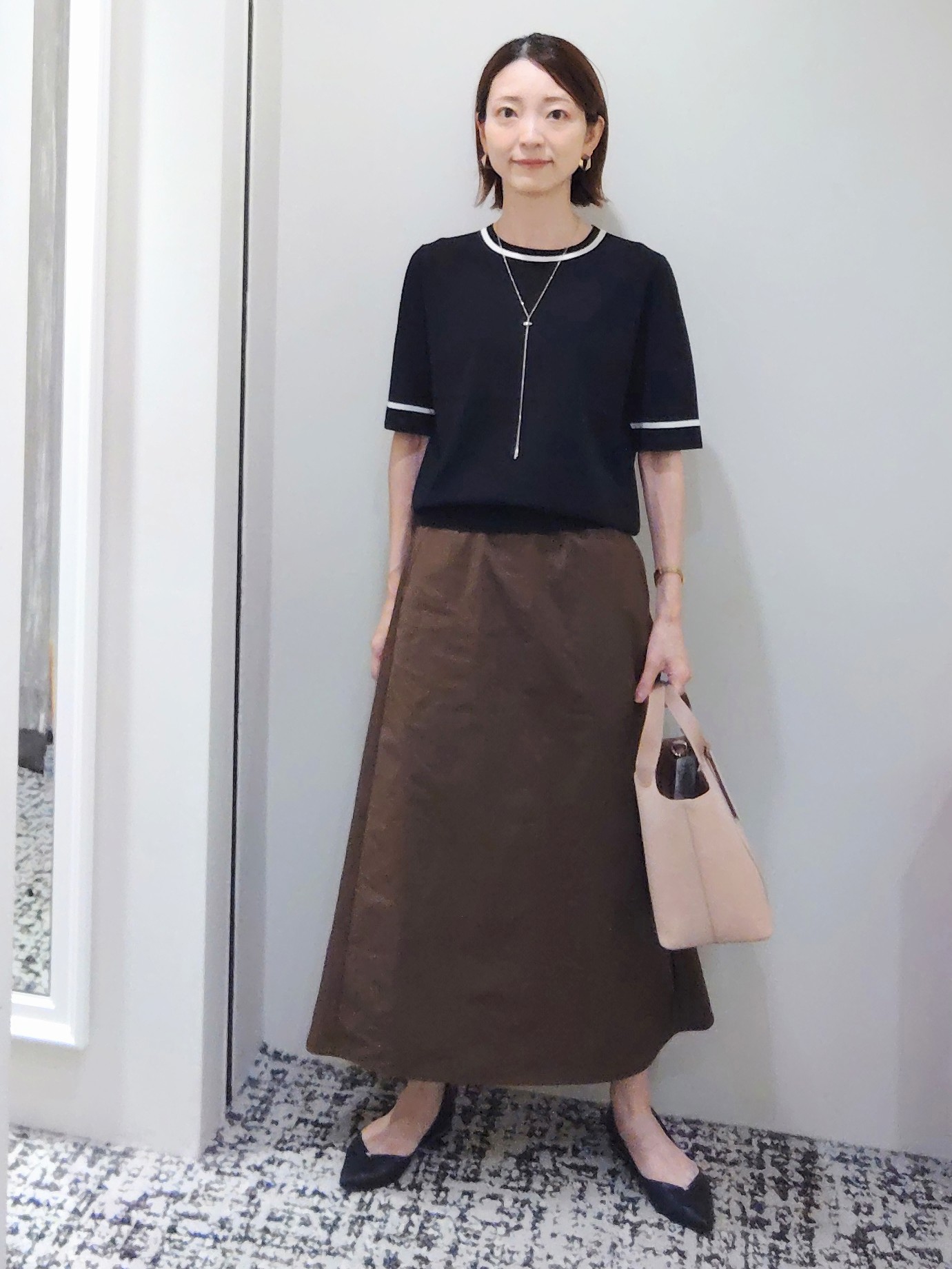terumiさんの「UNTITLED｜【アンサンブル可能/秋羽織り】コンパクトニットカーディガン」を使ったコーディネート