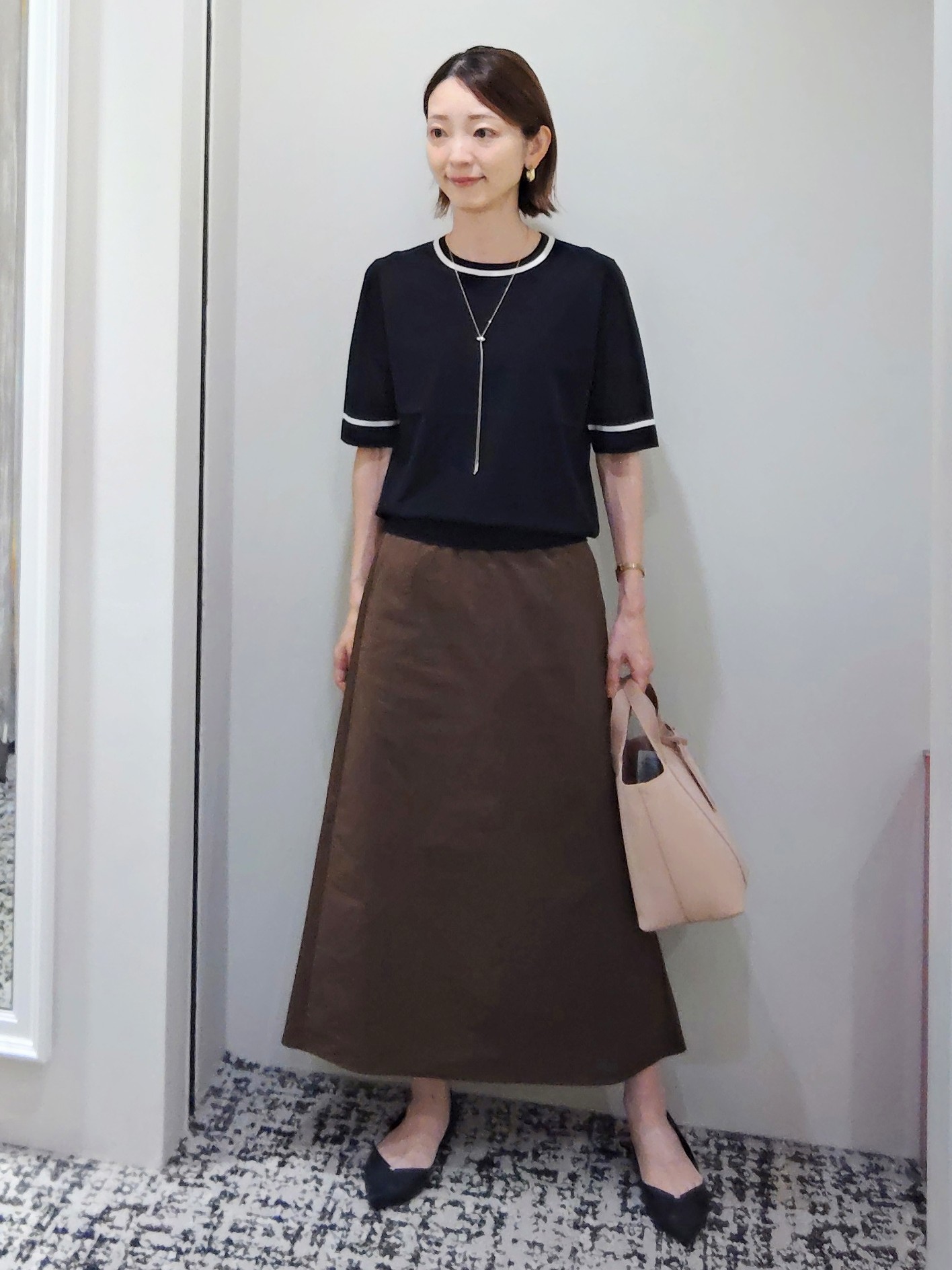 terumiさんの「UNTITLED｜【アンサンブル可能/秋羽織り】コンパクトニットカーディガン」を使ったコーディネート