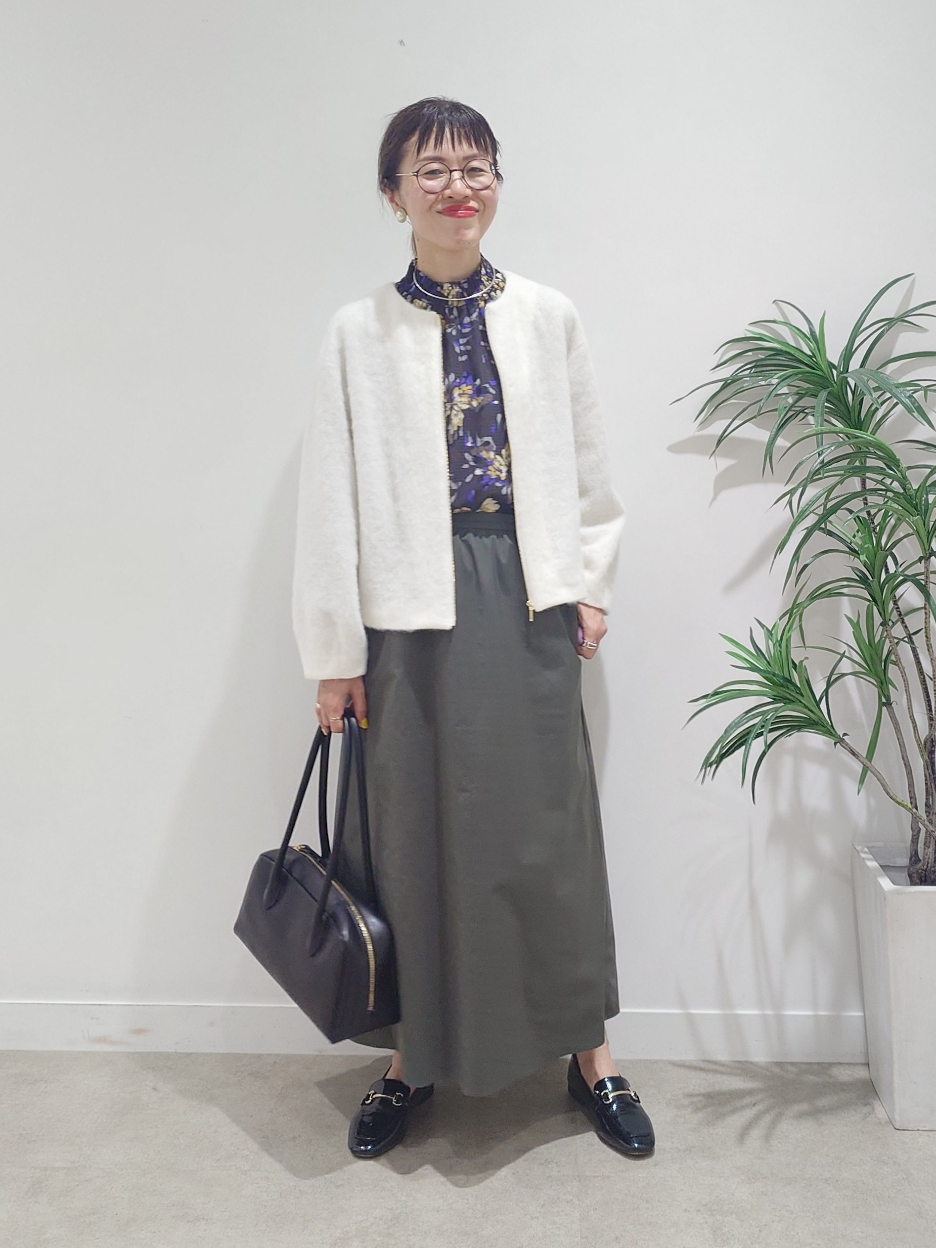 MUTSUKOさんの「UNTITLED｜【ジャケットライク/秋羽織り】ファンシーヤーンツイードニットカーディガン」を使ったコーディネート