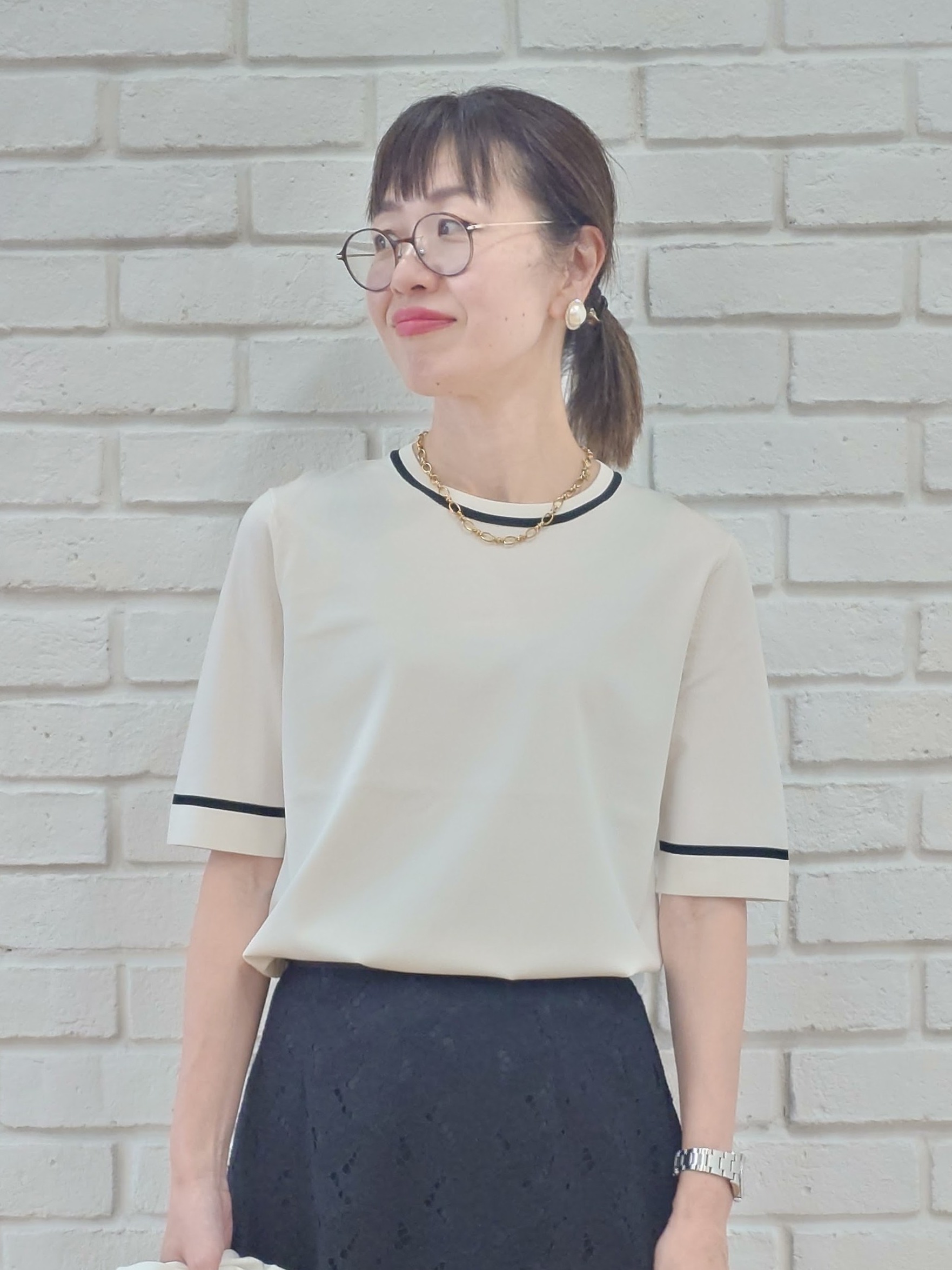 MUTSUKOさんの「UNTITLED｜【アンサンブル可能/秋羽織り】コンパクトニットカーディガン」を使ったコーディネート