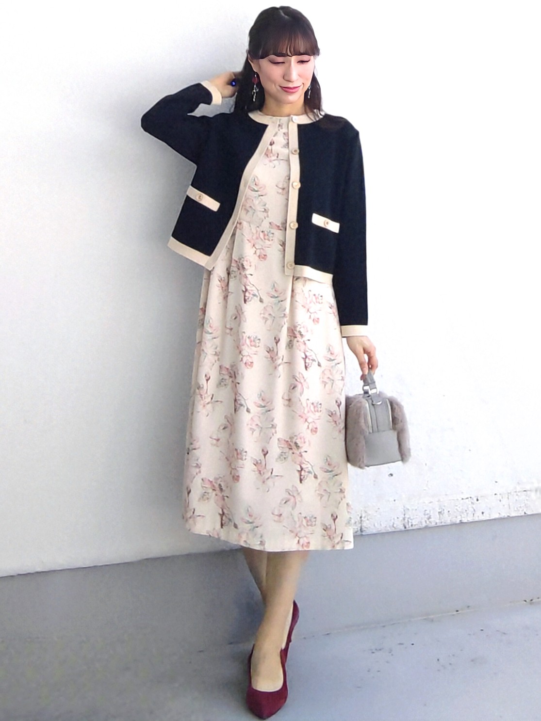 keinaさんの「SunaUna｜【手洗い可／日本製】花柄ワンピース」を使ったコーディネート