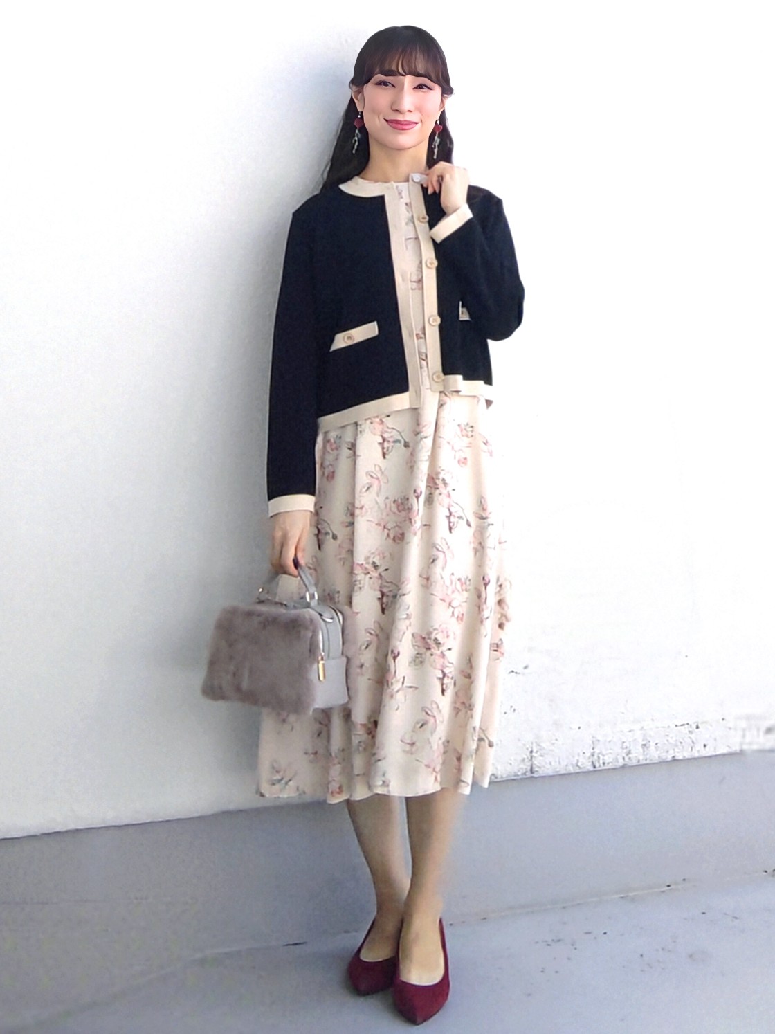 keinaさんの「SunaUna｜【手洗い可／日本製】花柄ワンピース」を使ったコーディネート