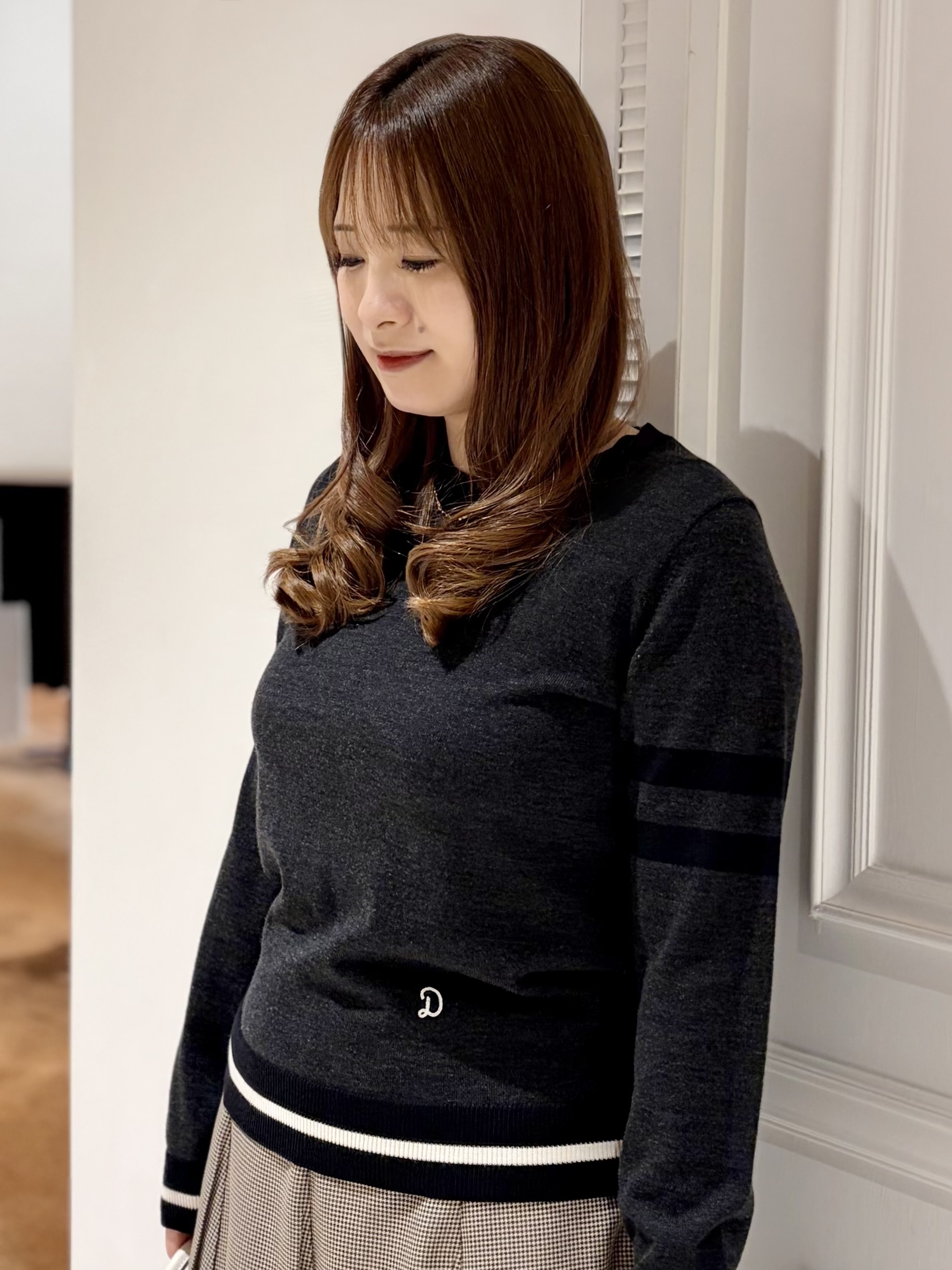 minowaさんの「DRESSTERIOR｜【ウォッシャブル】ファインメリノ アームラインニット」を使ったコーディネート