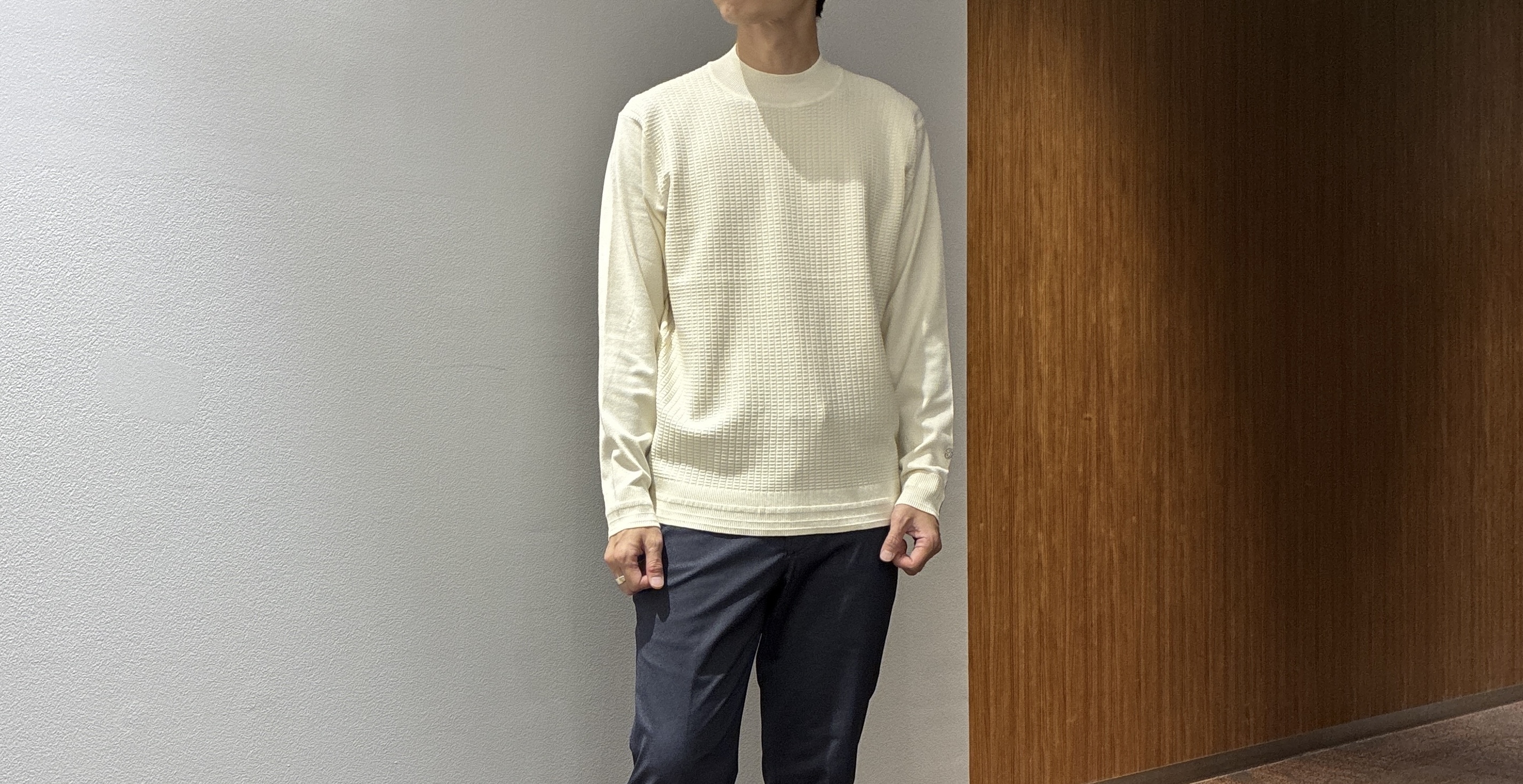 わいずみさんの「TAKEO KIKUCHI｜【BOWLER HAT LABEL】シングルレザーライダースジャケット」を使ったコーディネート