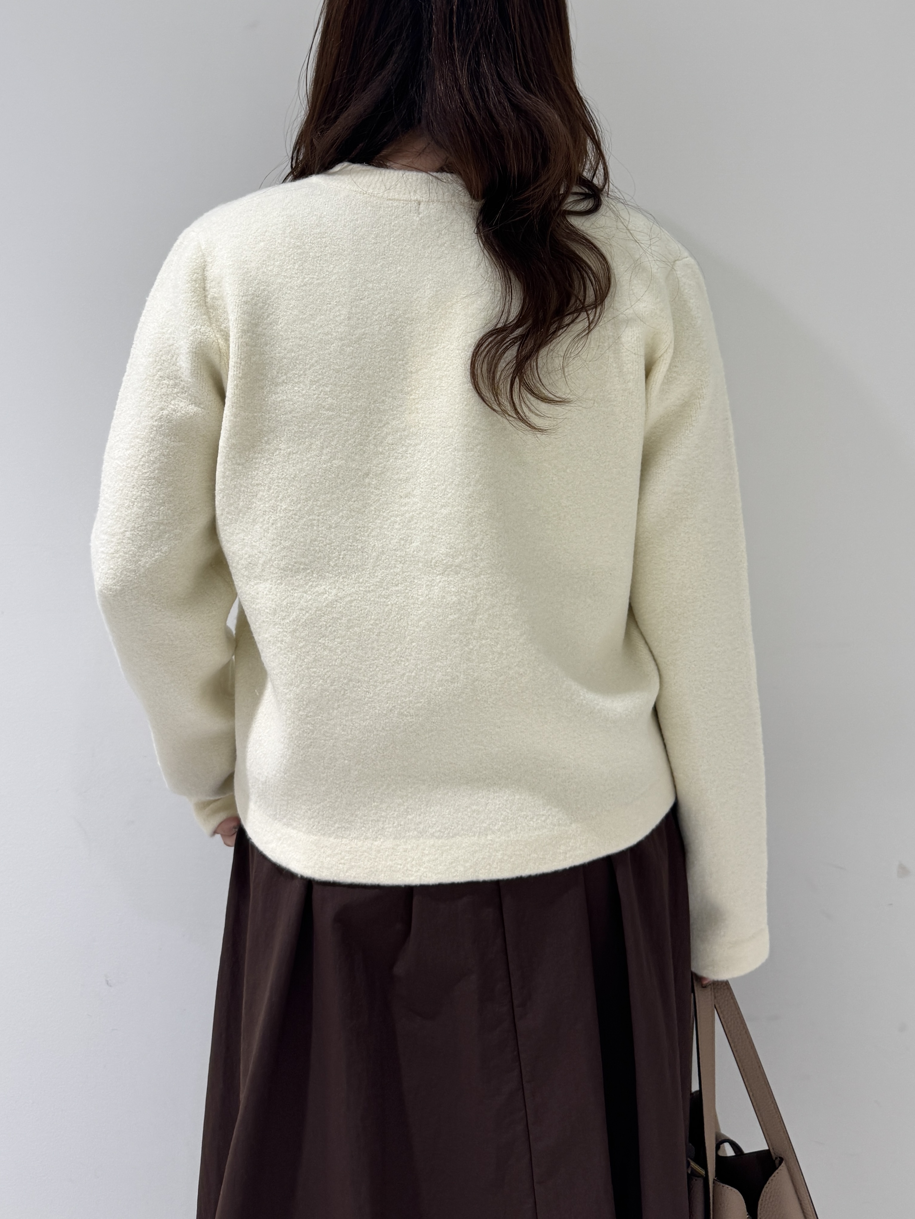 そんさんの「INDIVI｜【軽やか】ブークレニットジャケット」を使ったコーディネート