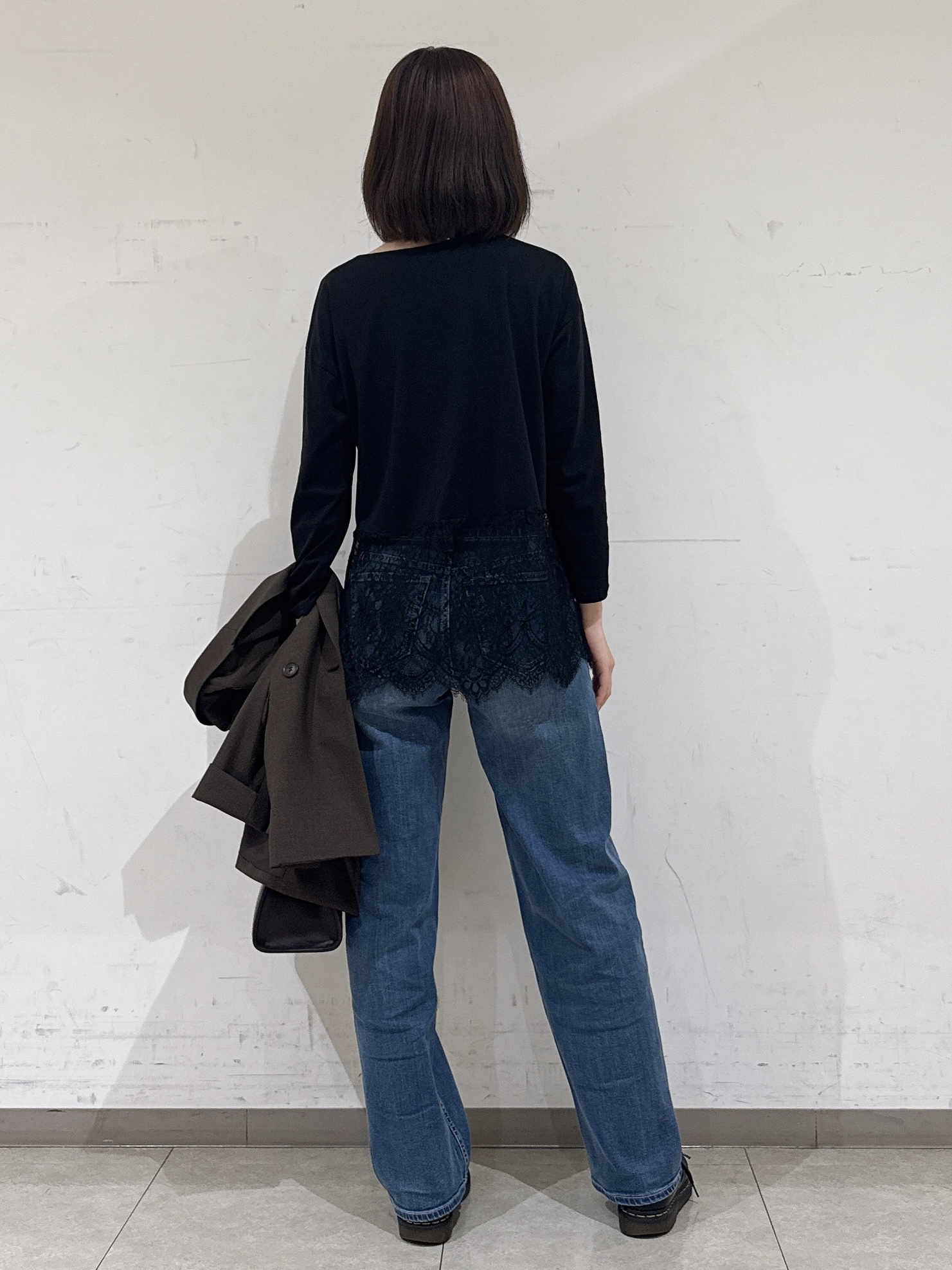 rinaさんの「INDIVI｜【洗濯機OK／ストレッチ◎】秋はじめのダブルジャケット」を使ったコーディネート