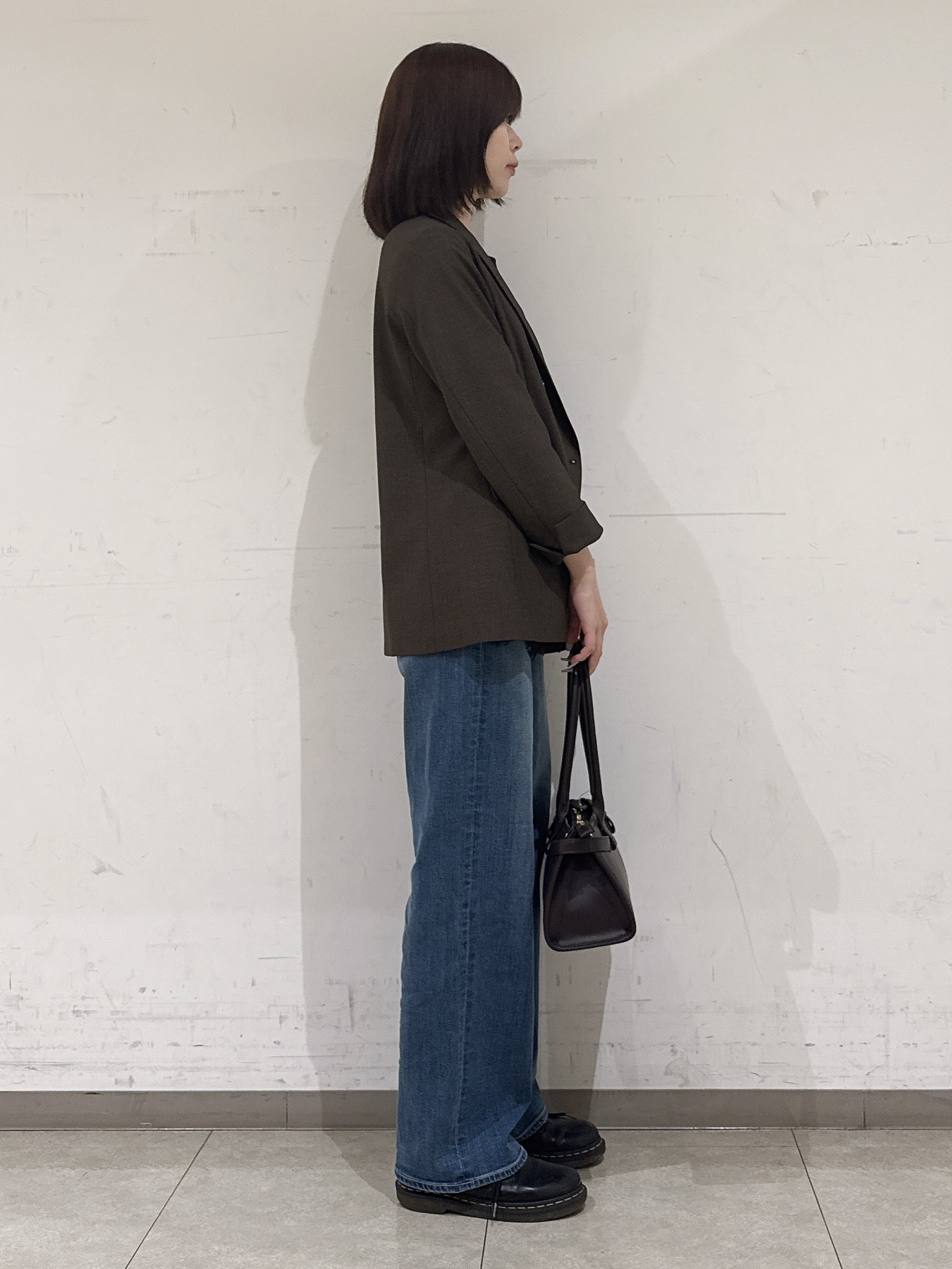 rinaさんの「INDIVI｜【洗濯機OK／ストレッチ◎】秋はじめのダブルジャケット」を使ったコーディネート