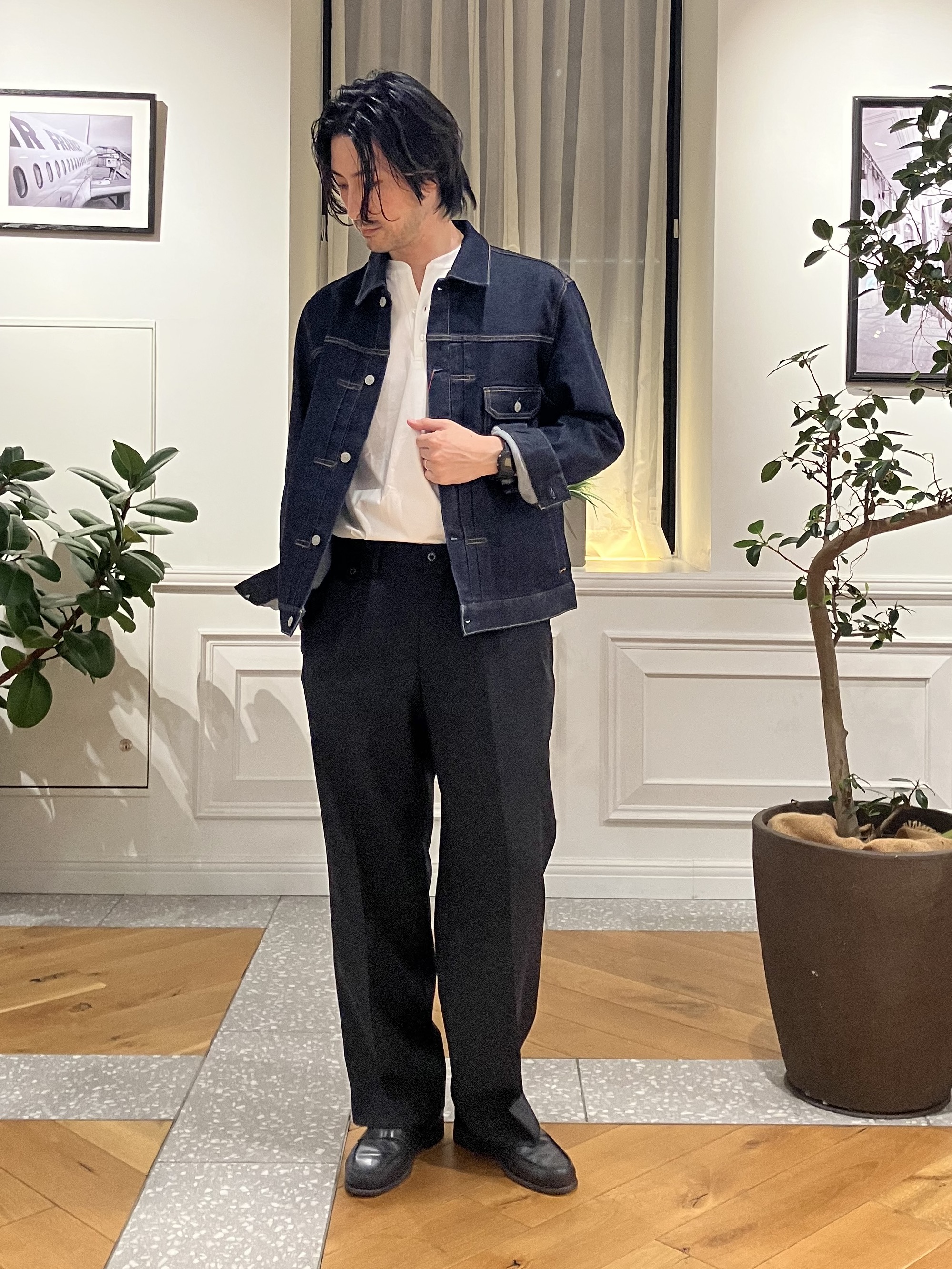 junyaさんの「DRESSTERIOR｜KAIHARA denim トラッカージャケット」を使ったコーディネート