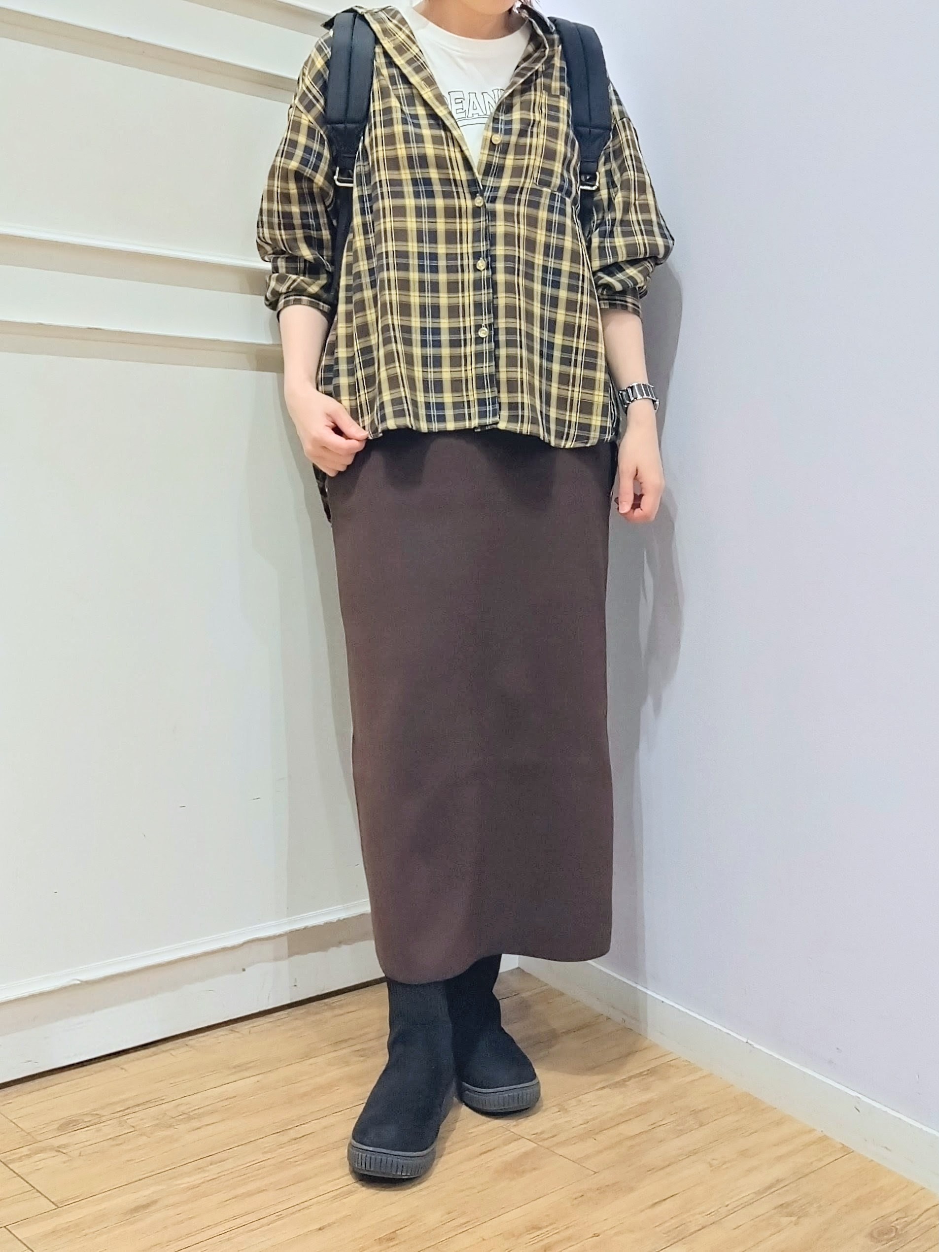 miomioさんの「SHOO･LA･RUE｜【洗濯後しわになりにくい/S-LL】気分で選ぶ 大人のデイリー使いに ベーシックシャツ」を使ったコーディネート