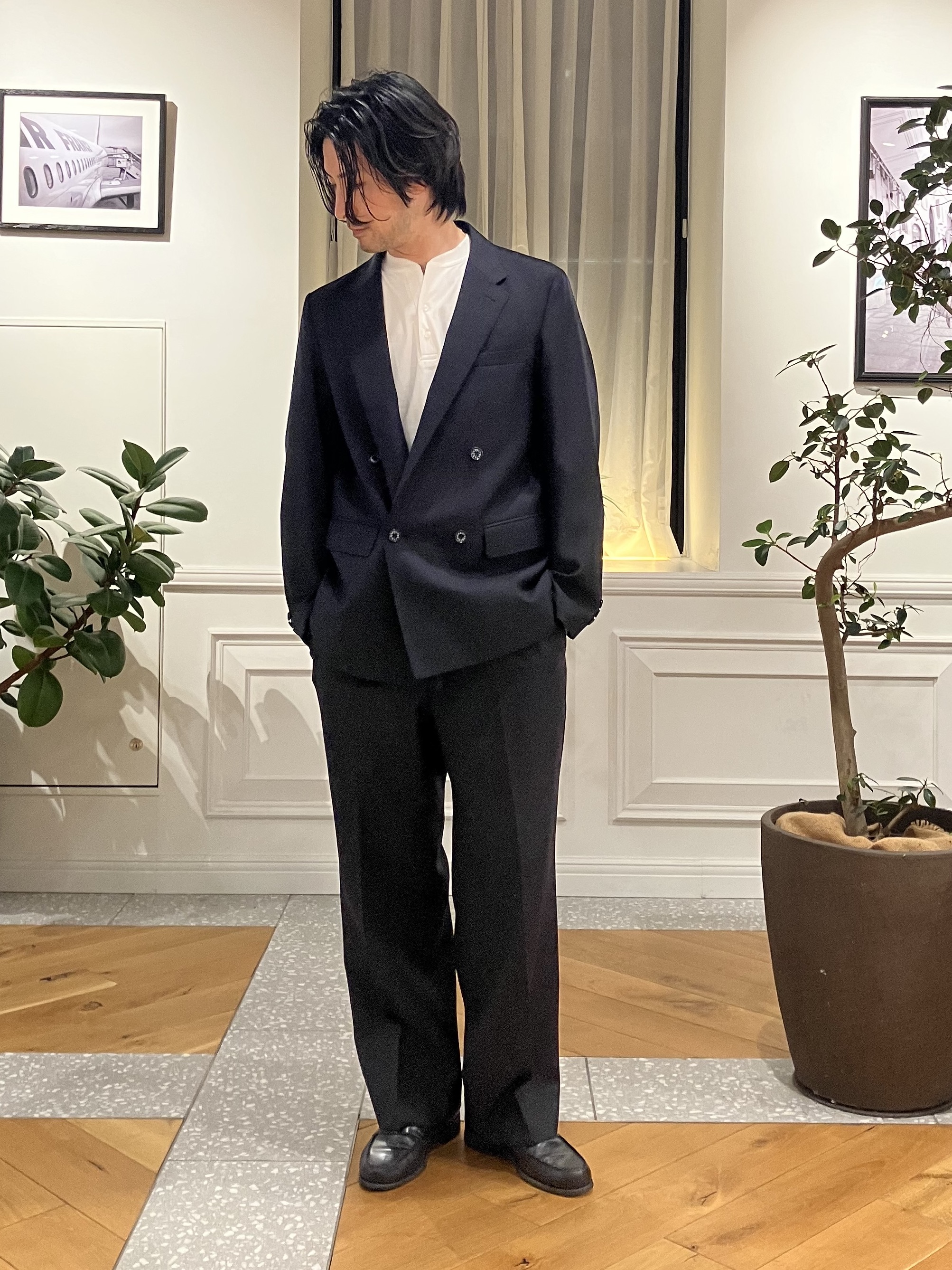 junyaさんの「DRESSTERIOR｜【セットアップ可】イージーケア ウールブレンドジャケット」を使ったコーディネート