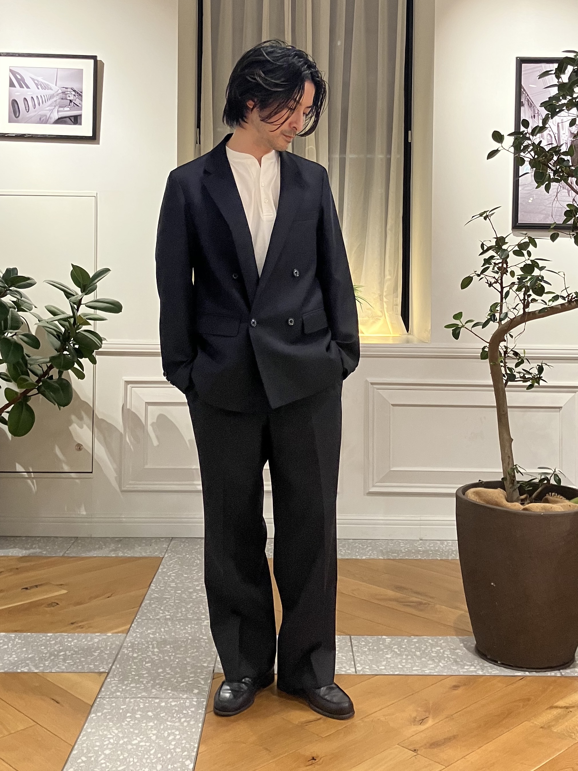 junyaさんの「DRESSTERIOR｜【セットアップ可】イージーケア ウールブレンドジャケット」を使ったコーディネート