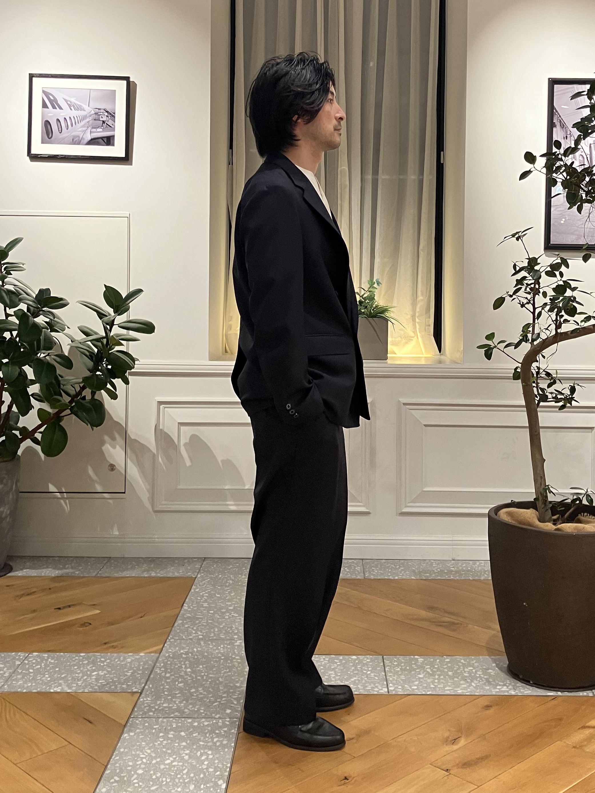 junyaさんの「DRESSTERIOR｜【セットアップ可】イージーケア ウールブレンドジャケット」を使ったコーディネート