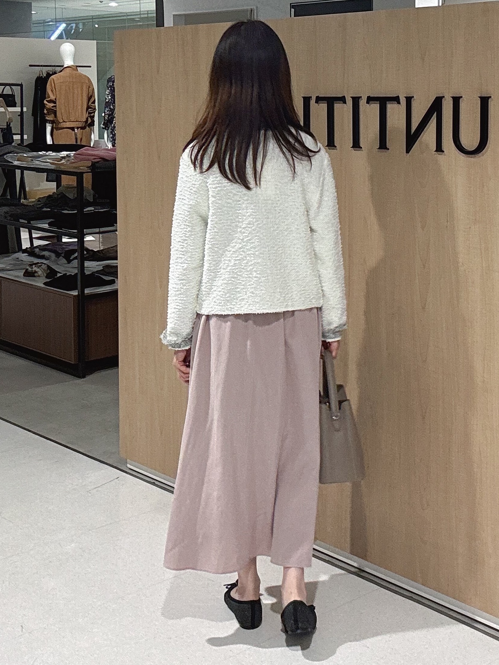 makiさんの「UNTITLED｜【ジャケットライク/秋羽織り】ファンシーヤーンツイードニットカーディガン」を使ったコーディネート