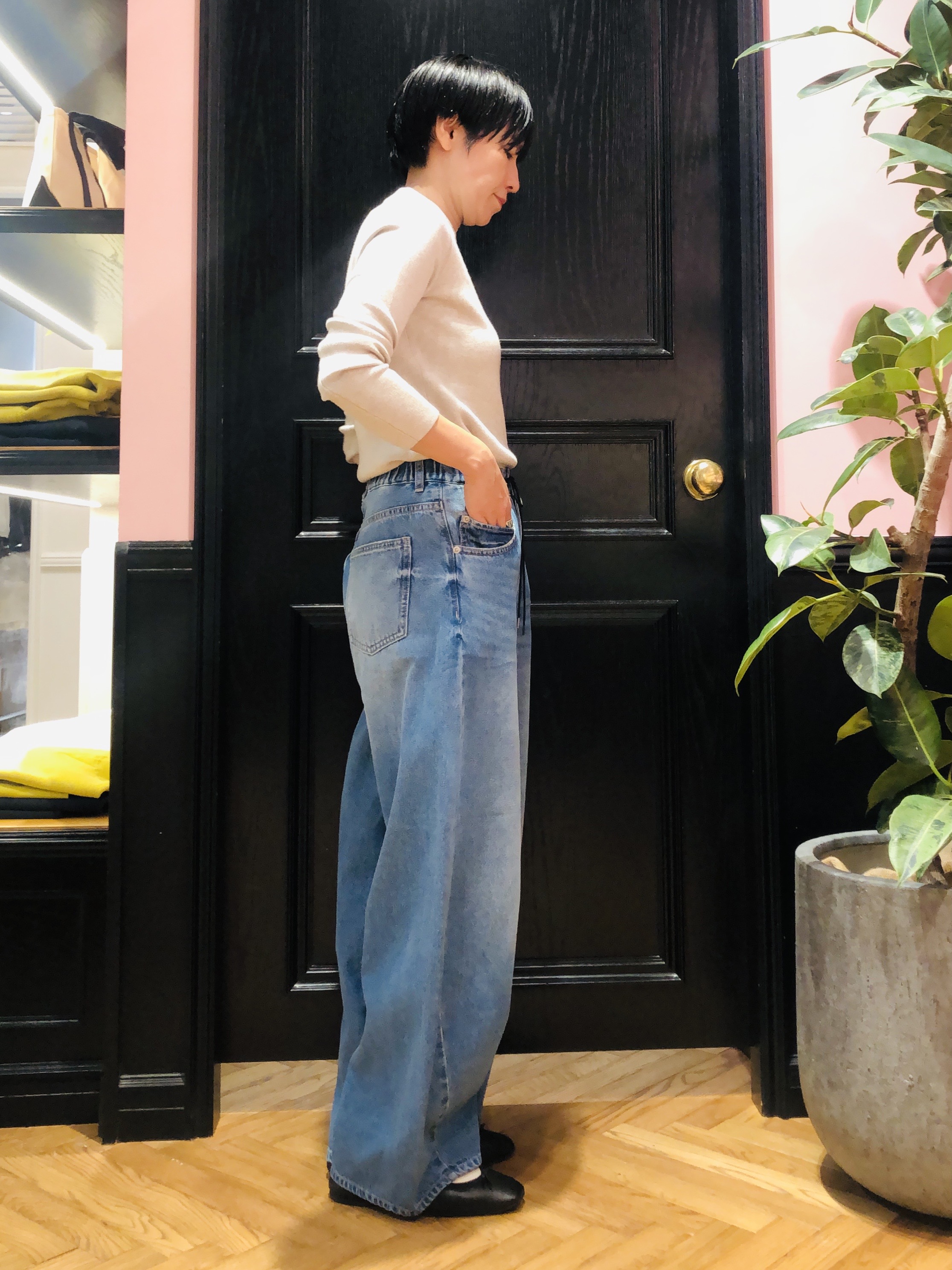 OGATAさんの「DRESSTERIOR｜コットンカシミヤ ラメニット」を使ったコーディネート