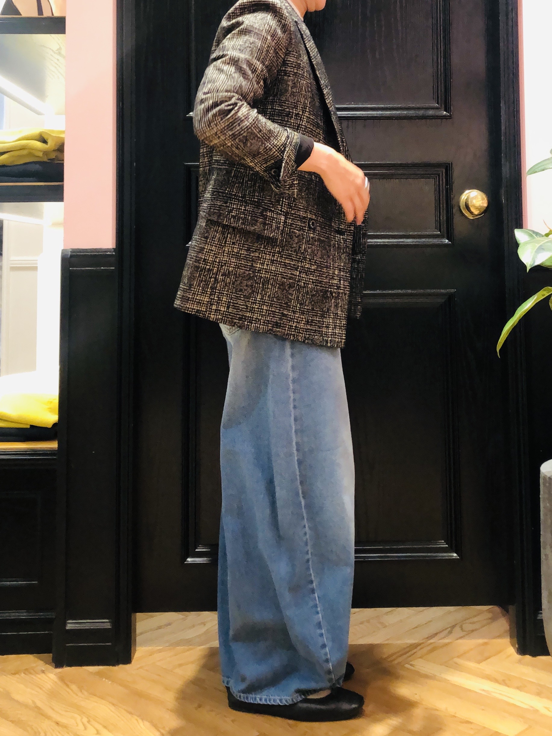 OGATAさんの「DRESSTERIOR｜【セットアップ可能】ループグレンチェックダブルジャケット」を使ったコーディネート
