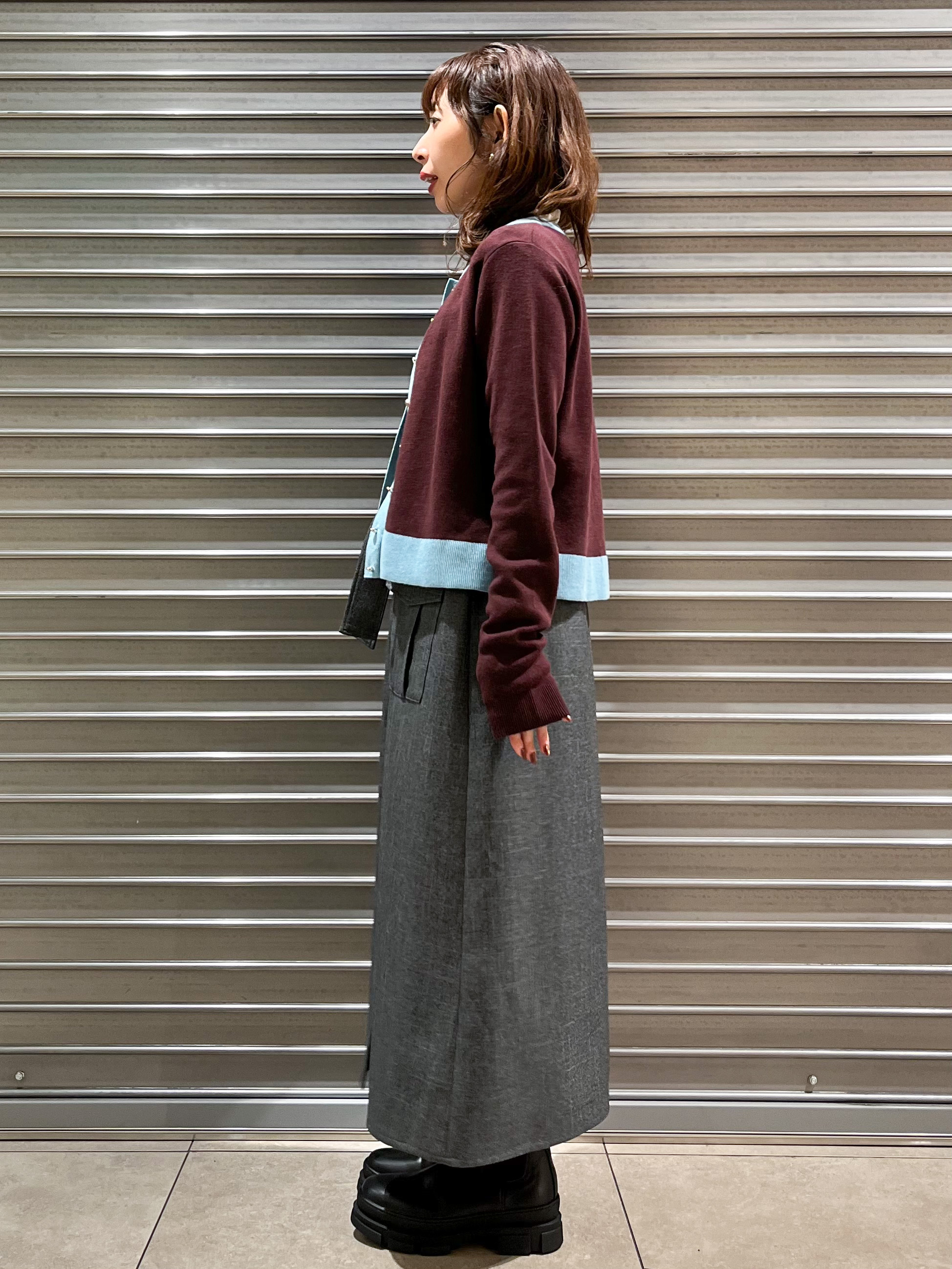 じゅんさんの「DRESSTERIOR｜【マシンウォッシャブル】コットンカシミヤバイカラーカーディガン」を使ったコーディネート