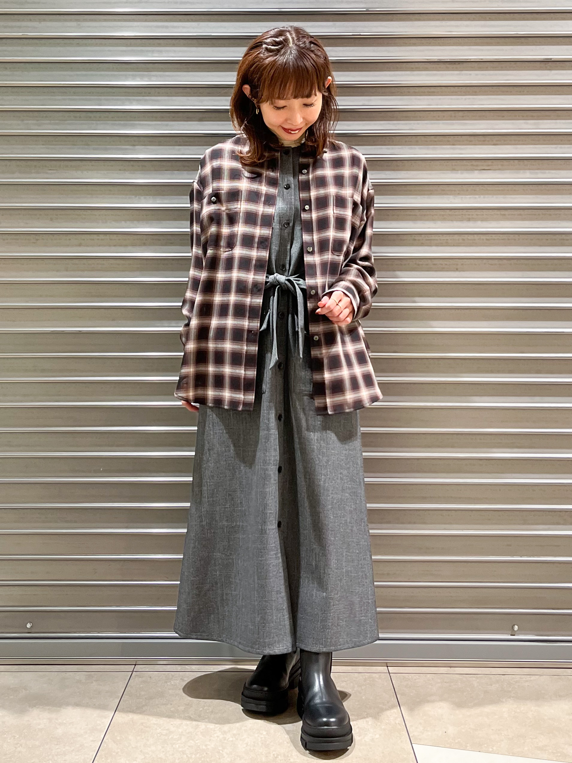 じゅんさんの「DRESSTERIOR｜【ウォッシャブル】ビエラオンブレチェックシャツ」を使ったコーディネート