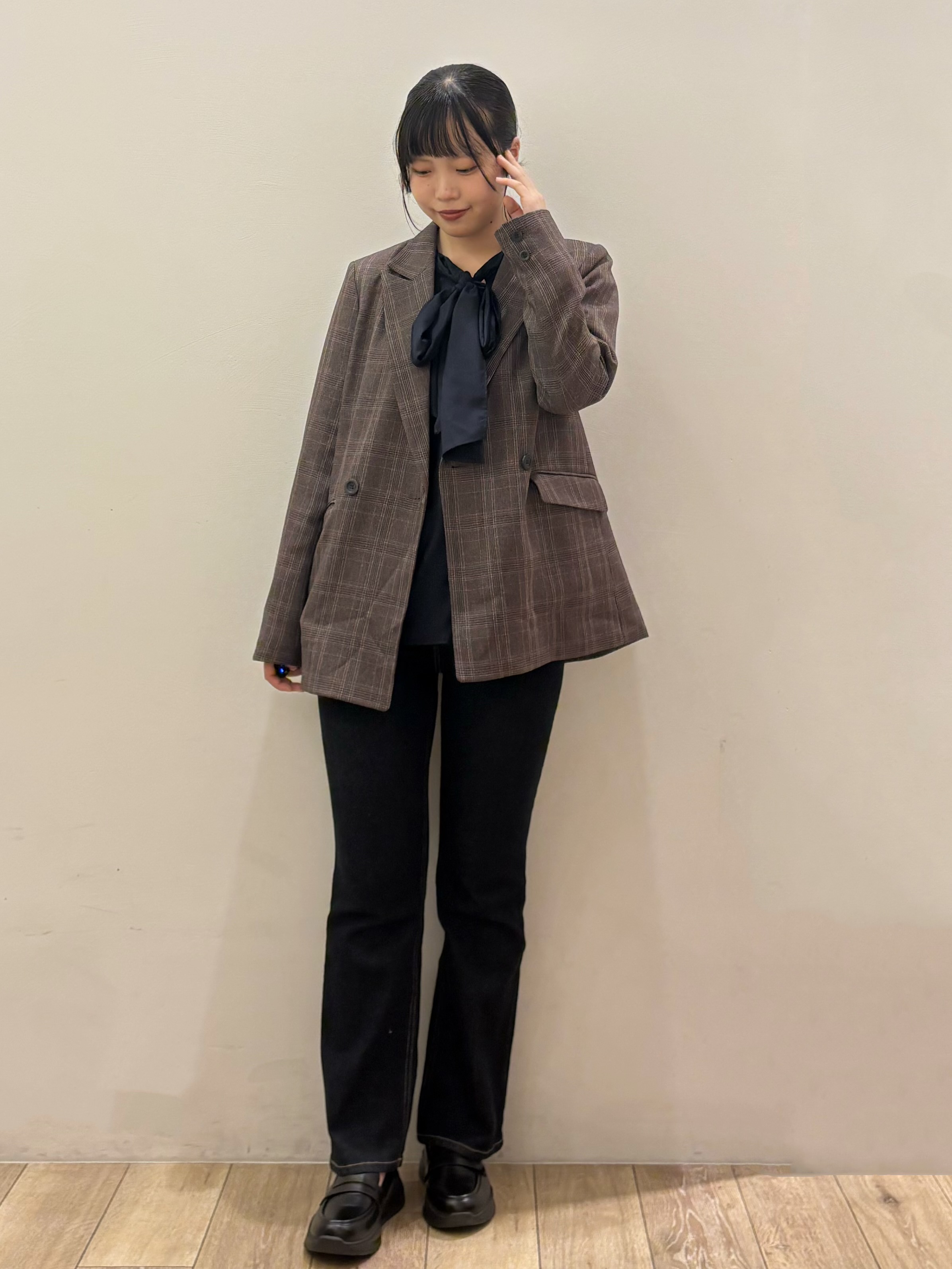 kuroさんの「OPAQUE.CLIP｜ダブルブレストジャケット【洗える】」を使ったコーディネート