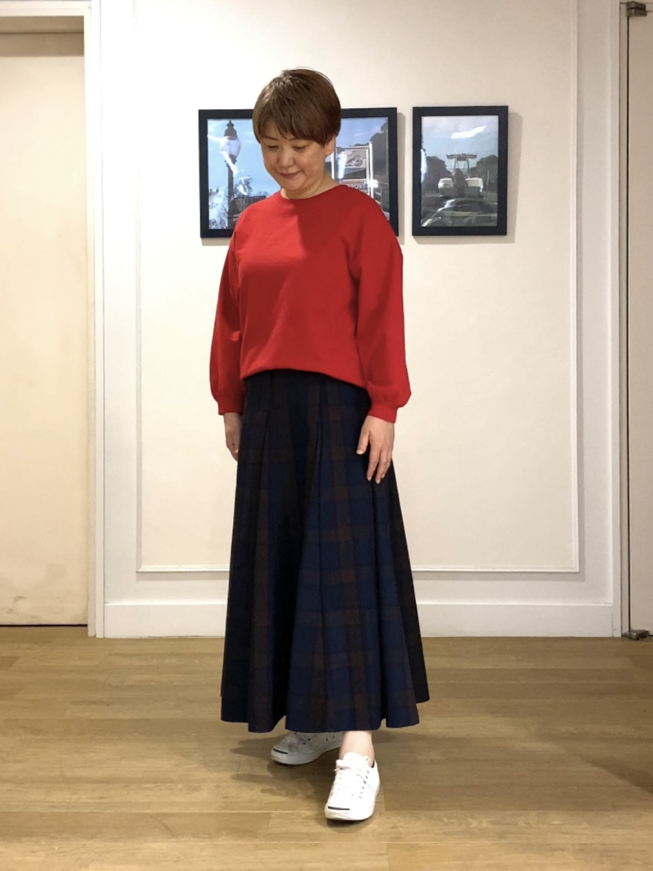 Hiroさんの「Dessin｜【洗える/7色展開/XS-L】バックヘンリーミニ裏毛 長袖」を使ったコーディネート