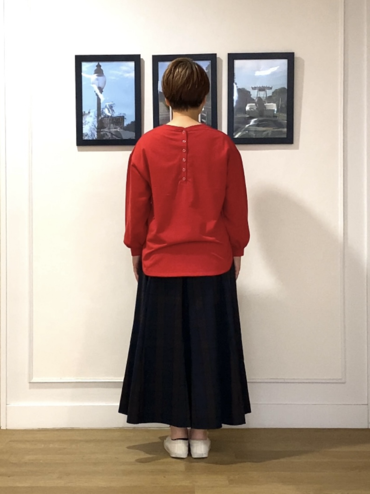 Hiroさんの「Dessin｜【洗える/7色展開/XS-L】バックヘンリーミニ裏毛 長袖」を使ったコーディネート