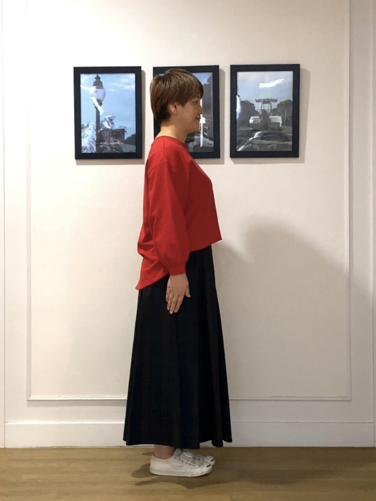 Hiroさんの「Dessin｜【洗える/7色展開/XS-L】バックヘンリーミニ裏毛 長袖」を使ったコーディネート