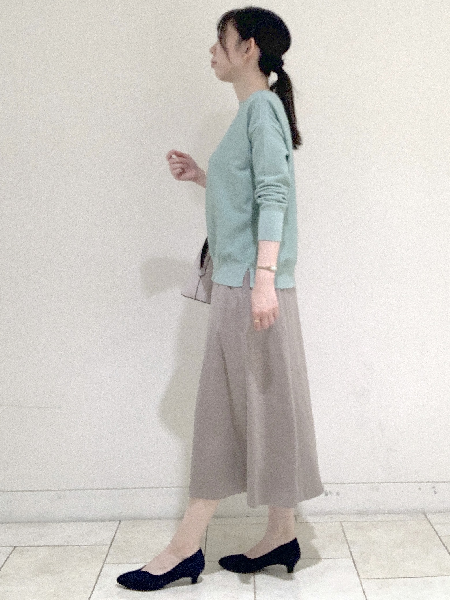 ヤマグチさんの「Reflect｜ボートネックニットトップス」を使ったコーディネート