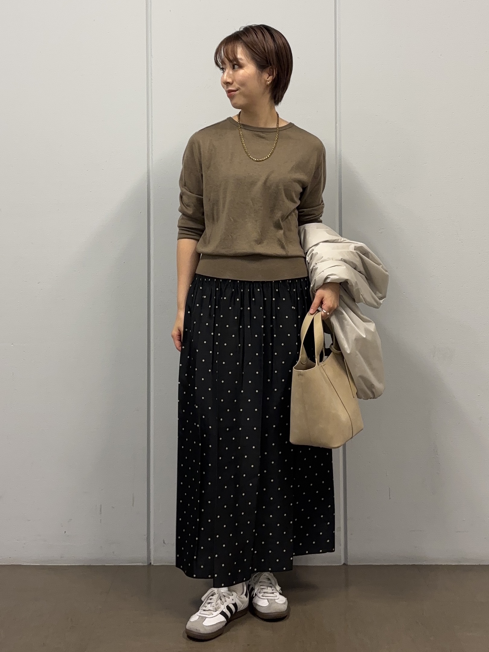 tsujiさんの「UNTITLED｜【軽アウター/中綿/秋冬コート】ショートブルゾン」を使ったコーディネート